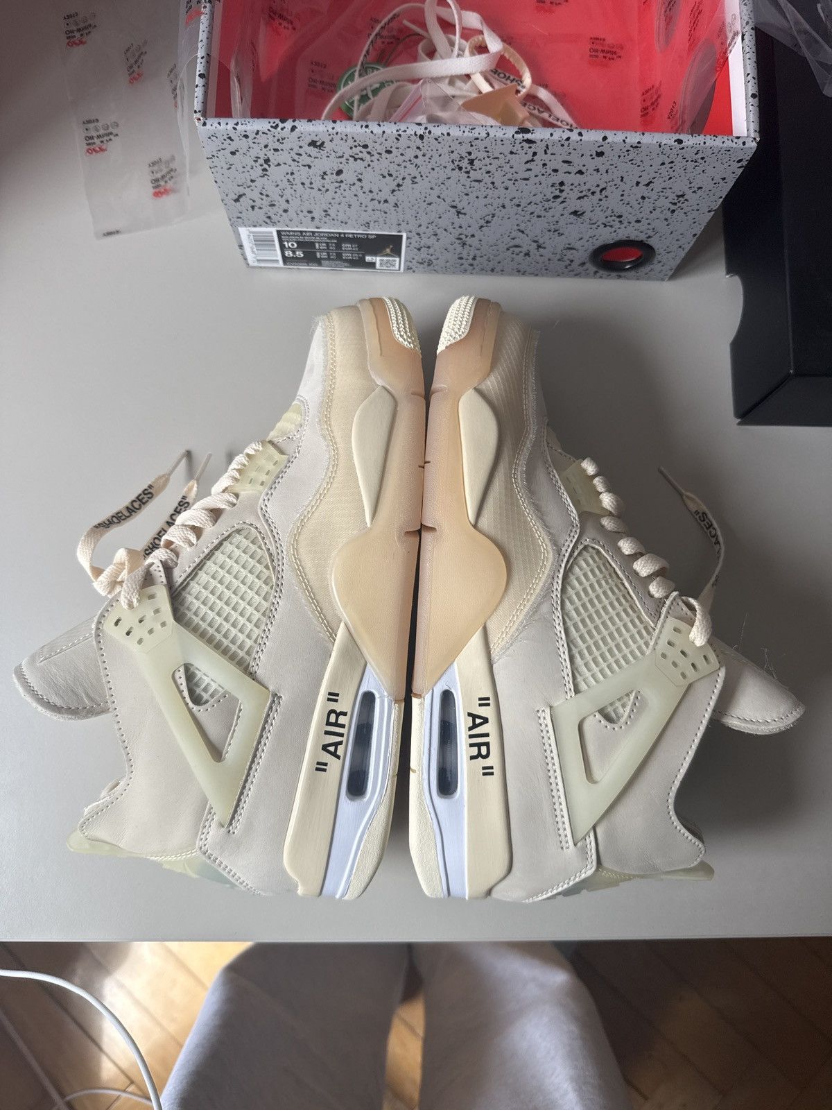 Jordan Brand × Off-White Air Jordan 4 Retro SP Off White Sail Size US 8.5 / EU 41-42 - 2 Thumbnail