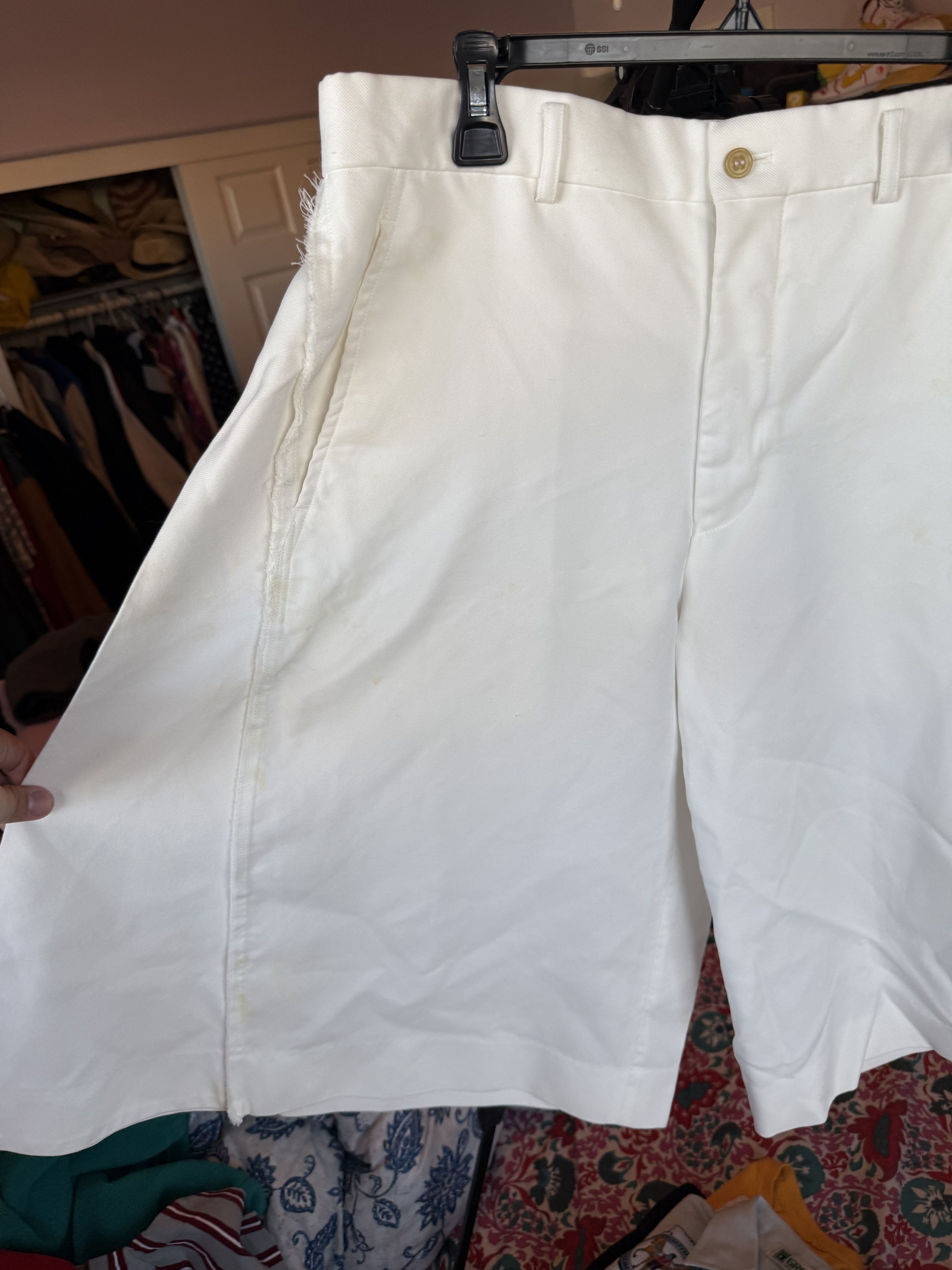 Comme des Garcons Comme des Garçons Homme Plus White Cotton Shorts Size XL Size US 36 / EU 52 - 2 Thumbnail