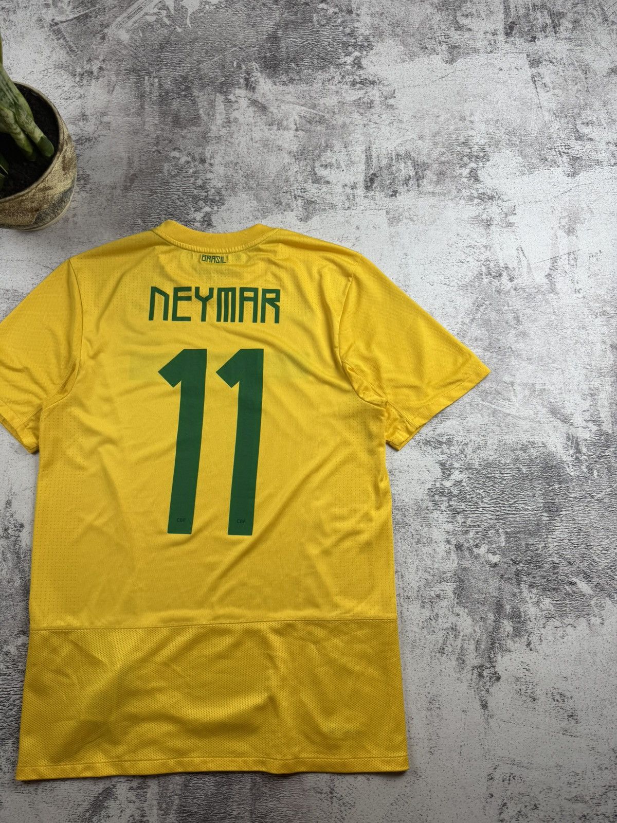 Nike Brasil 2011 2012 Brazil Neymar JR. National Soccer Football T Shirt Jersey Tee Size US S / EU 44-46 / 1 - 16 Thumbnail