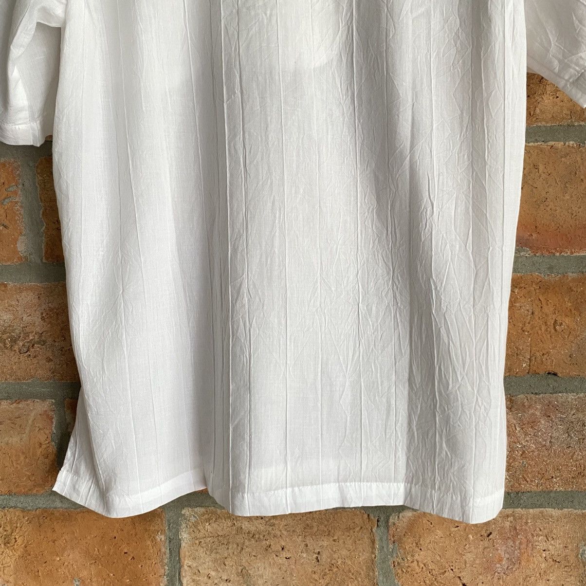 Vintage Paradise Found White V-Neck Tie Shirt Size US S / EU 44-46 / 1 - 8 Thumbnail