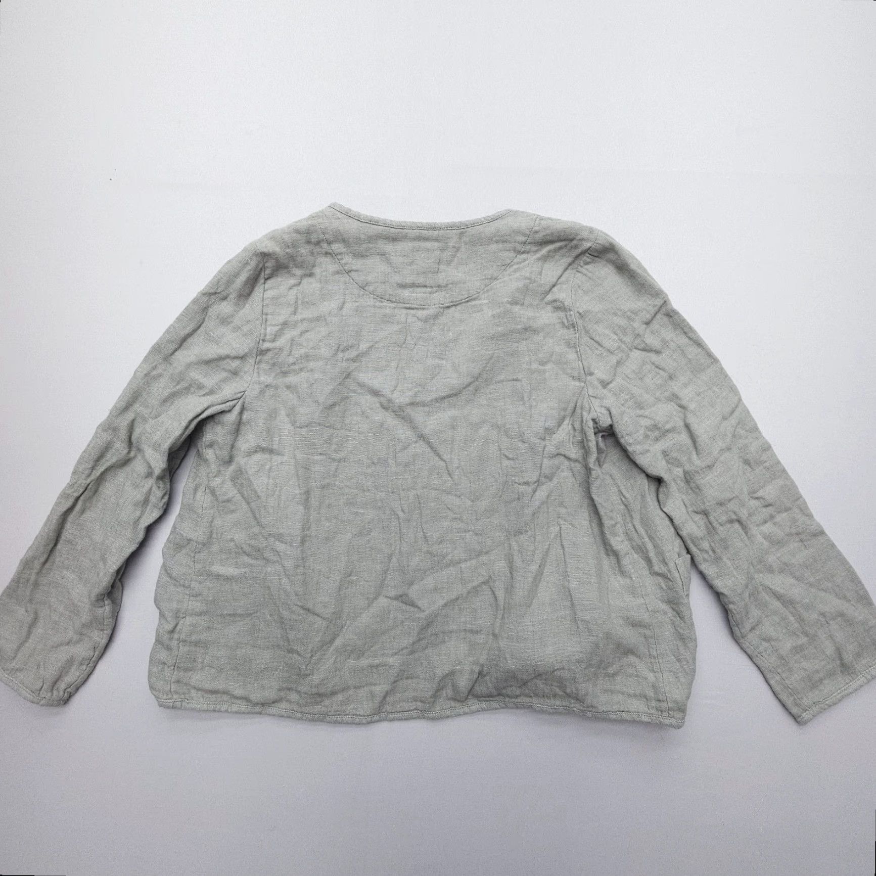 Talbots Talbots Open Jacket Womens Medium Green Linen Blend Casual Lightweight with Pockets Size M / US 6-8 / IT 42-44 - 3 Thumbnail