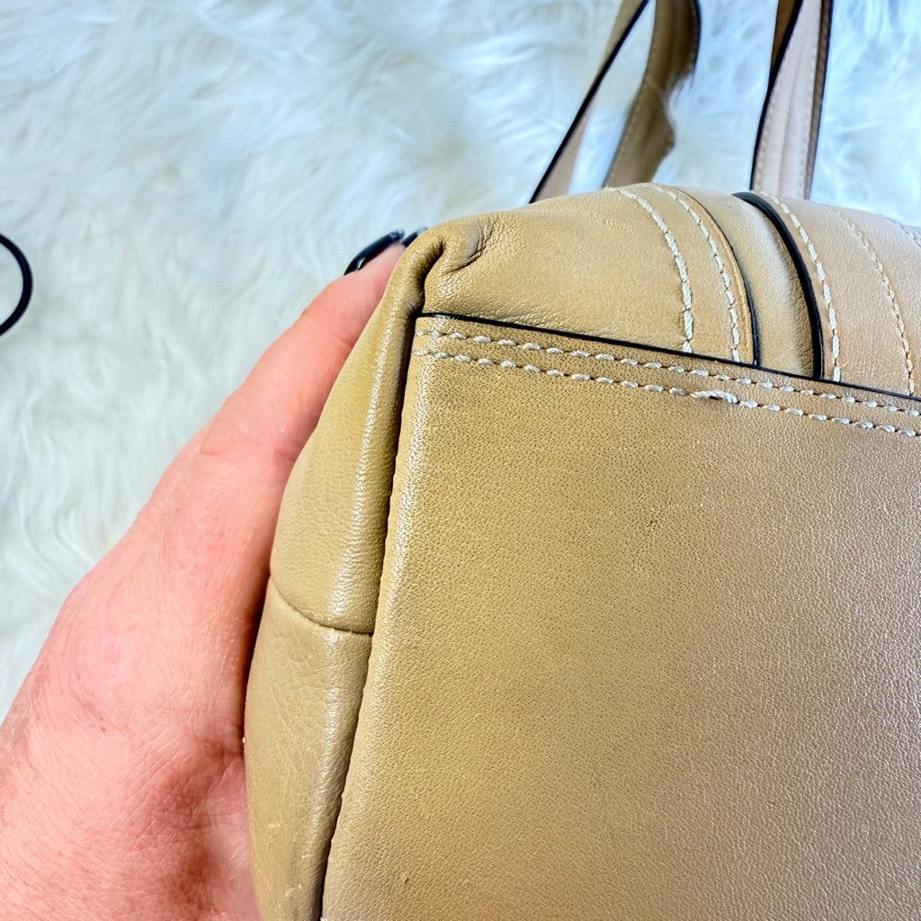 Coach Coach Madison Lindsey Gathered Leather Satchel - Tan/Beige Size ONE SIZE - 6 Thumbnail
