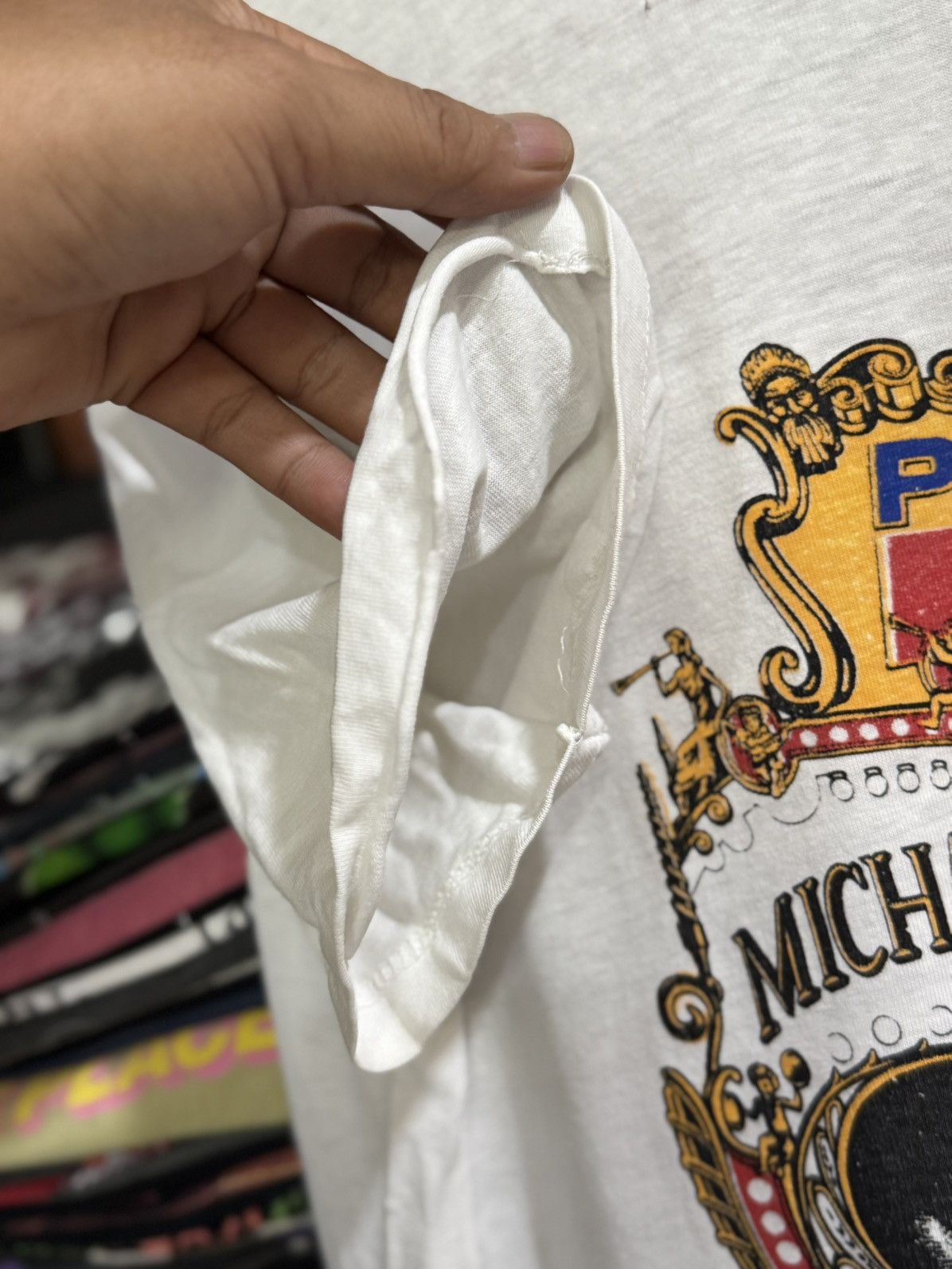 Band Tees Thrashed Vintage 90s Michael Jackson World Tour Europe Tee Size US L / EU 52-54 / 3 - 7 Thumbnail