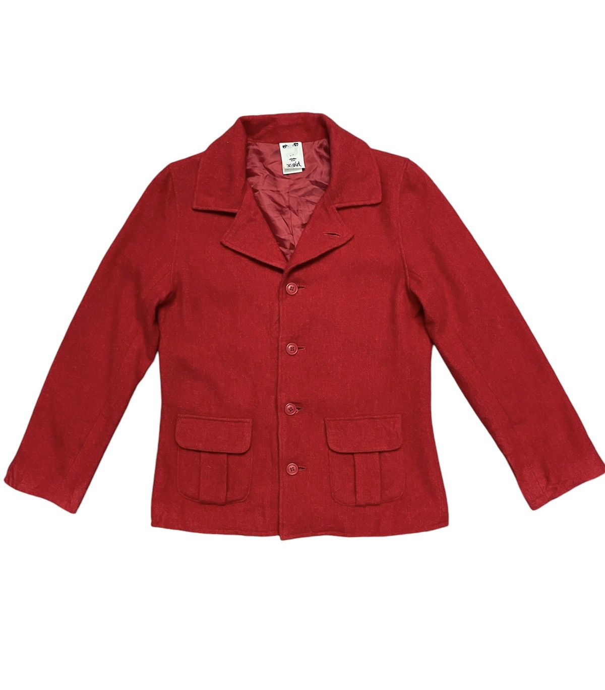 Japanese Brand × X-Girl X-GIRL wool coat jacket button up Size S / US 4 / IT 40 - 1 Thumbnail