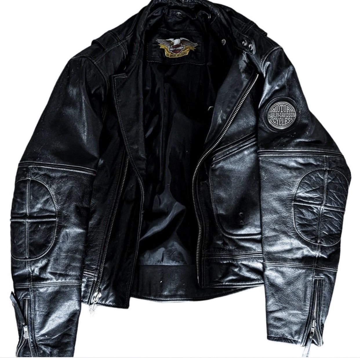 Harley Davidson Vintage Harley Davidson Leather Moto Jacket Size US M / EU 48-50 / 2 - 2 Thumbnail