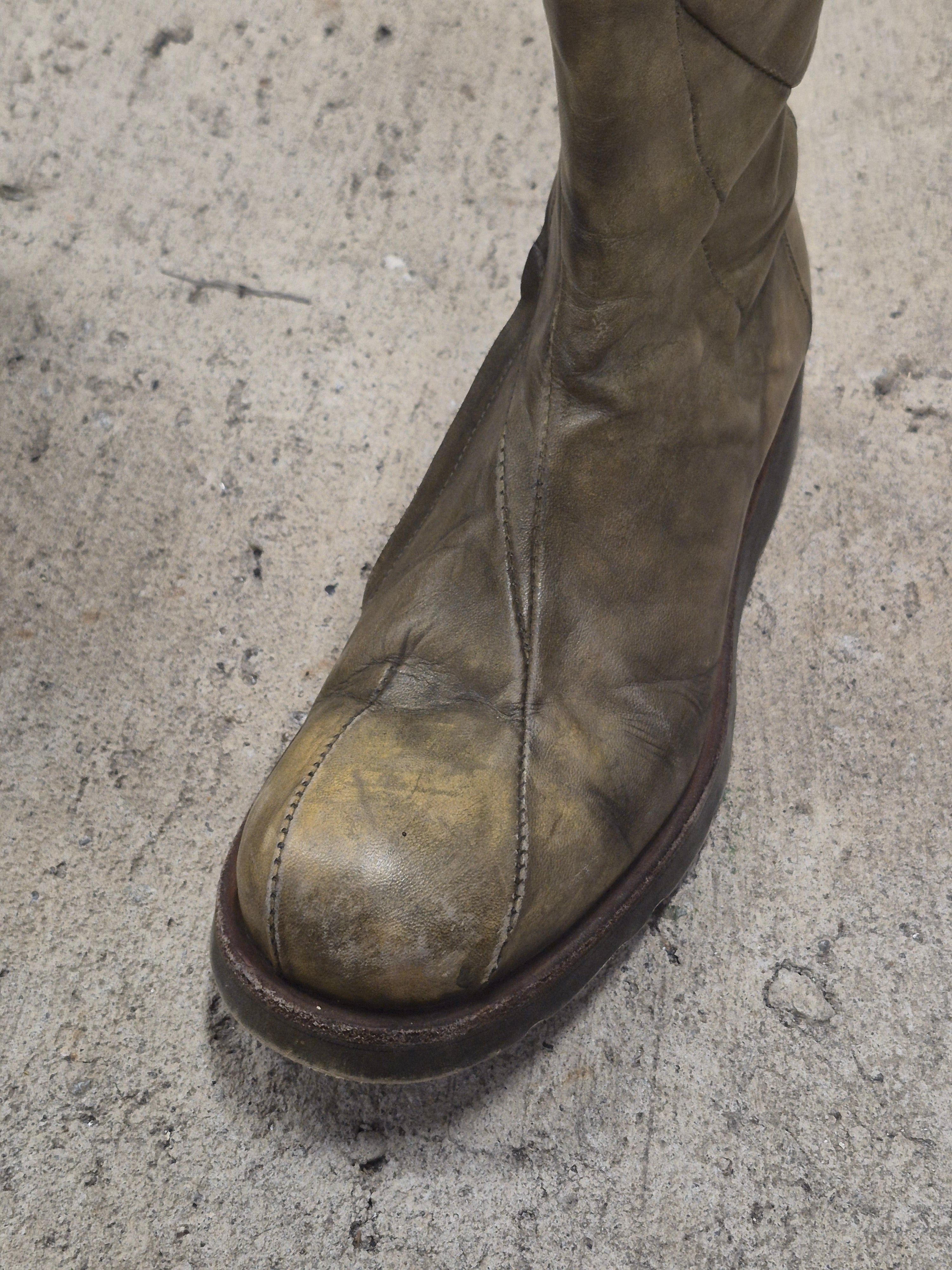Leon Emanuel Blanck LEB Dyed Distortion Horse Leather Wedge Boot Size US 10.5 / EU 43-44 - 4 Thumbnail