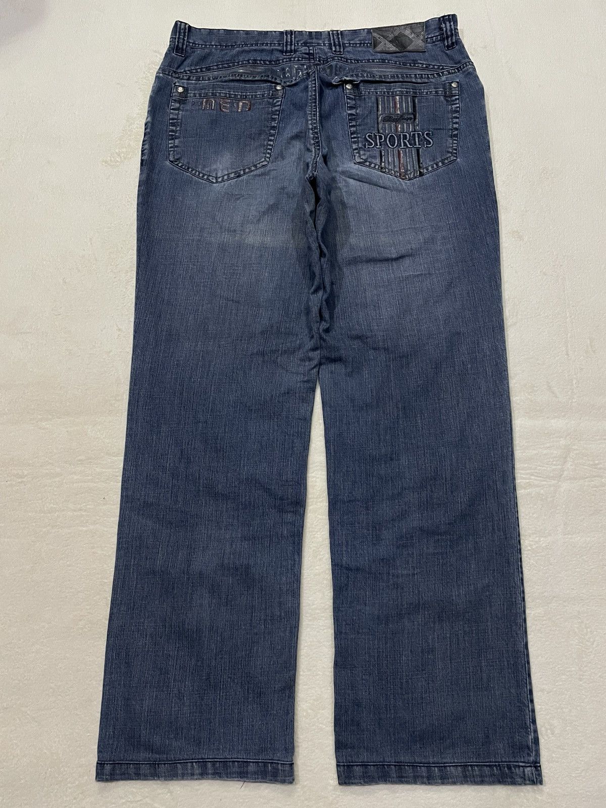 Vintage Vintage Japanese Brand Faded Distress Denim Jeans Size US 35 - 12 Thumbnail