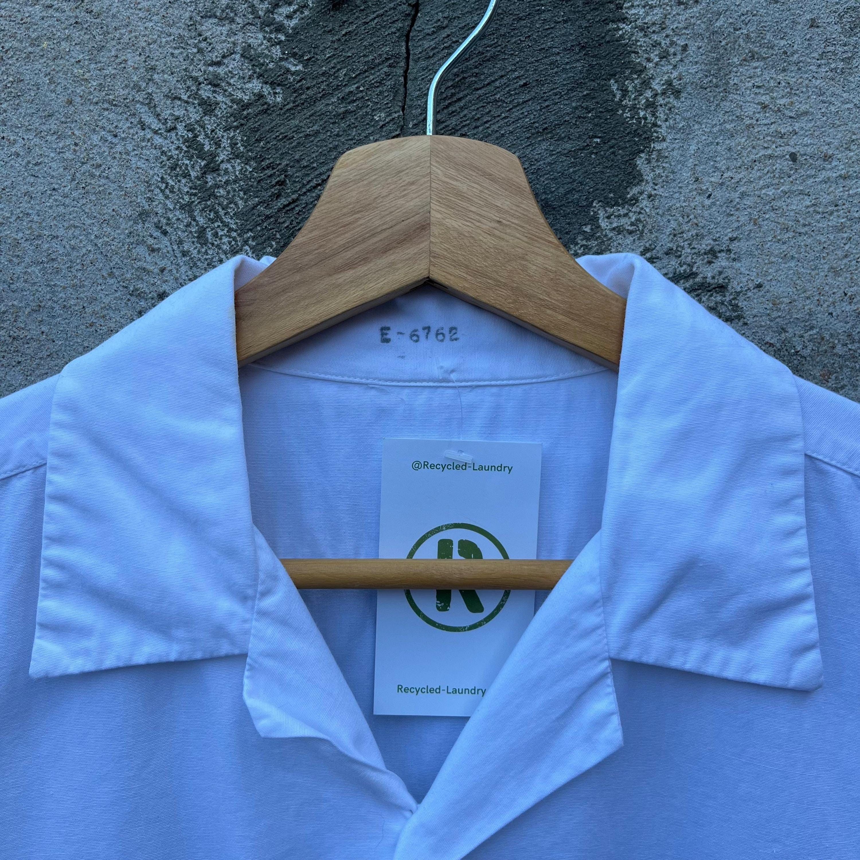 Vintage 60's USN White Short Sleeve Button Down Shirt Size US L / EU 52-54 / 3 - 6 Thumbnail