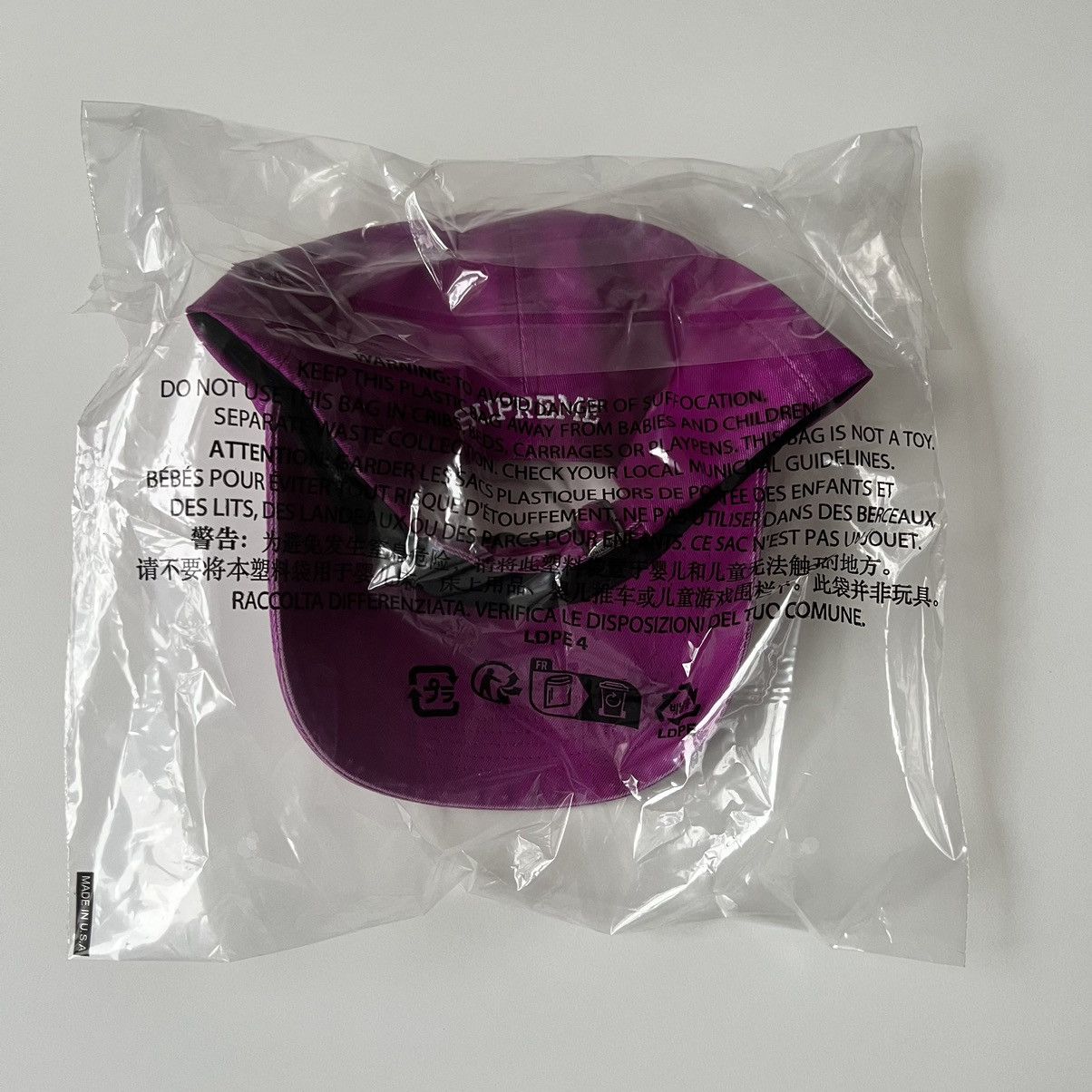 Supreme Supreme License Plate 6-panel Hat Purple Size ONE SIZE - 13 Thumbnail