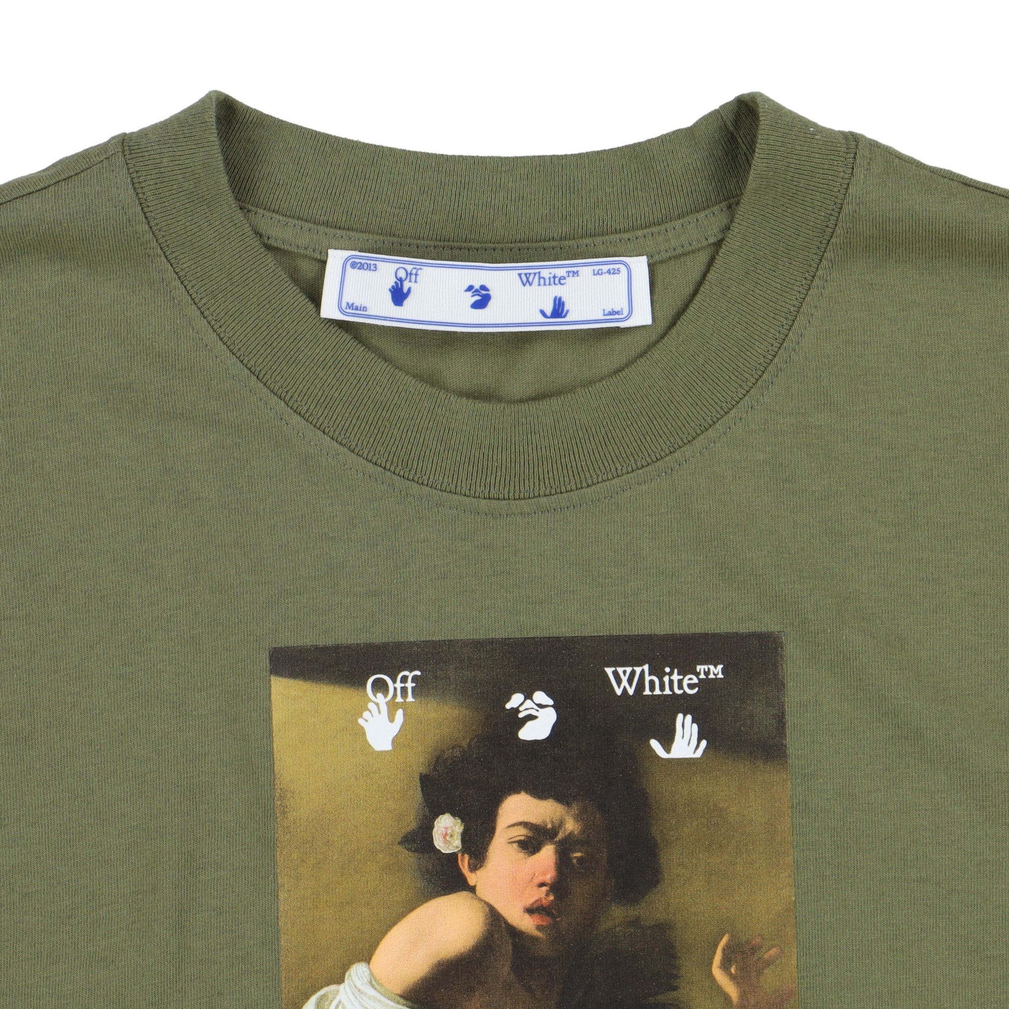 Off-White Green Caravaggio Boy Skate Oversized T-Shirt Size US M / EU 48-50 / 2 - 6 Thumbnail
