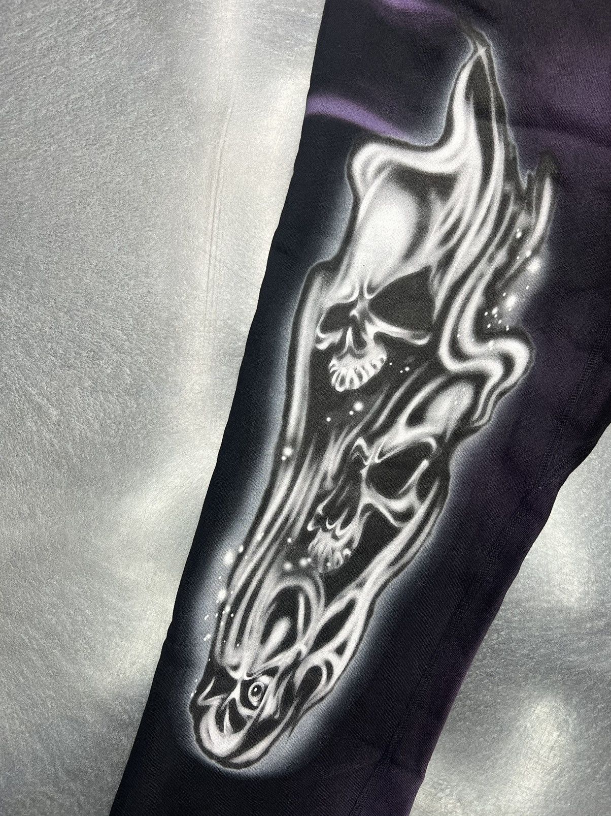 HELLSTAR Hellstar Airbrush Skull Sweatpants (Elastic) Size US 28 / EU 44 - 3 Thumbnail