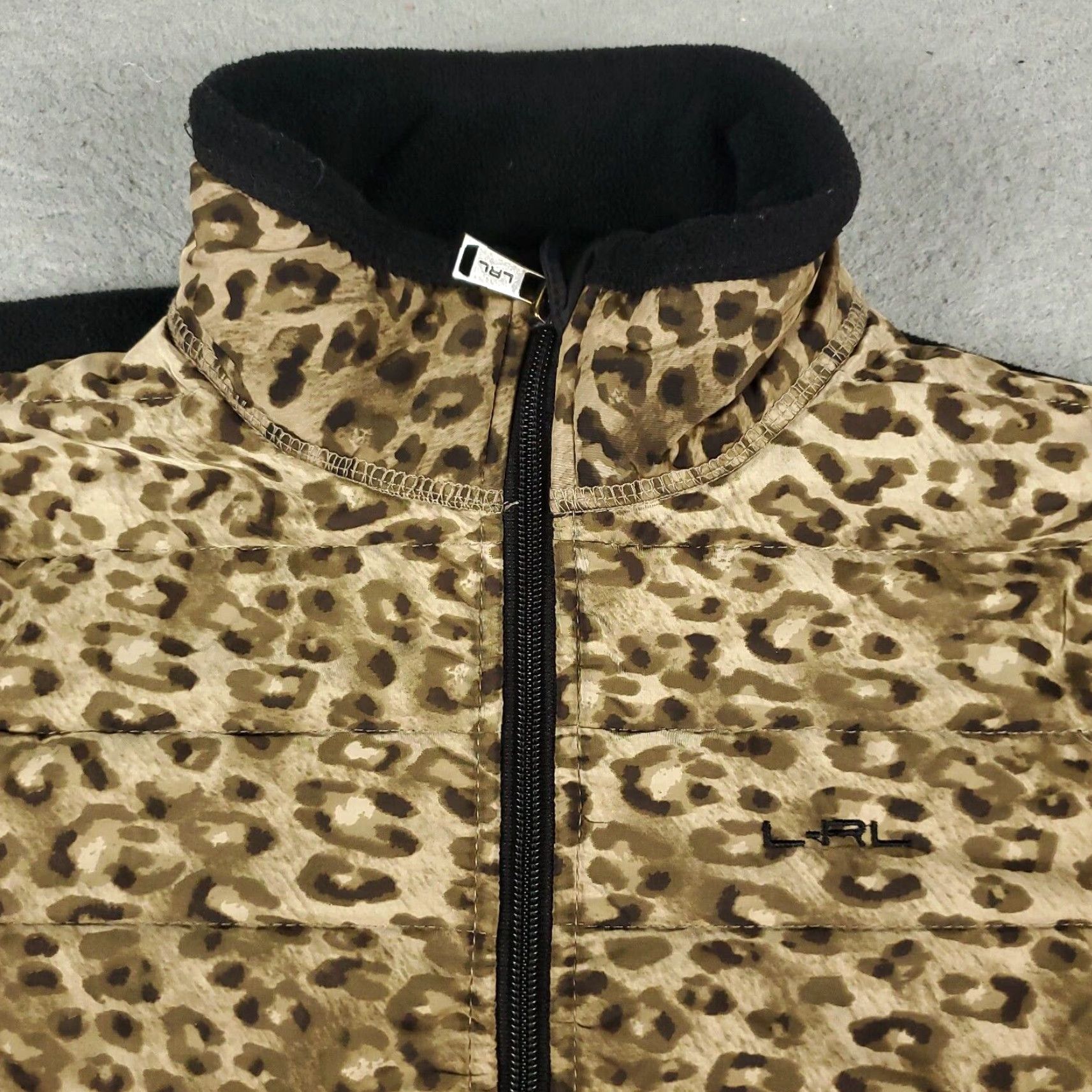 Ralph Lauren Ralph Lauren Jacket Womens Small Black Cheetah Print Full Zip Windbreaker Coat Shirt Size S / US 4 / IT 40 - 2 Thumbnail