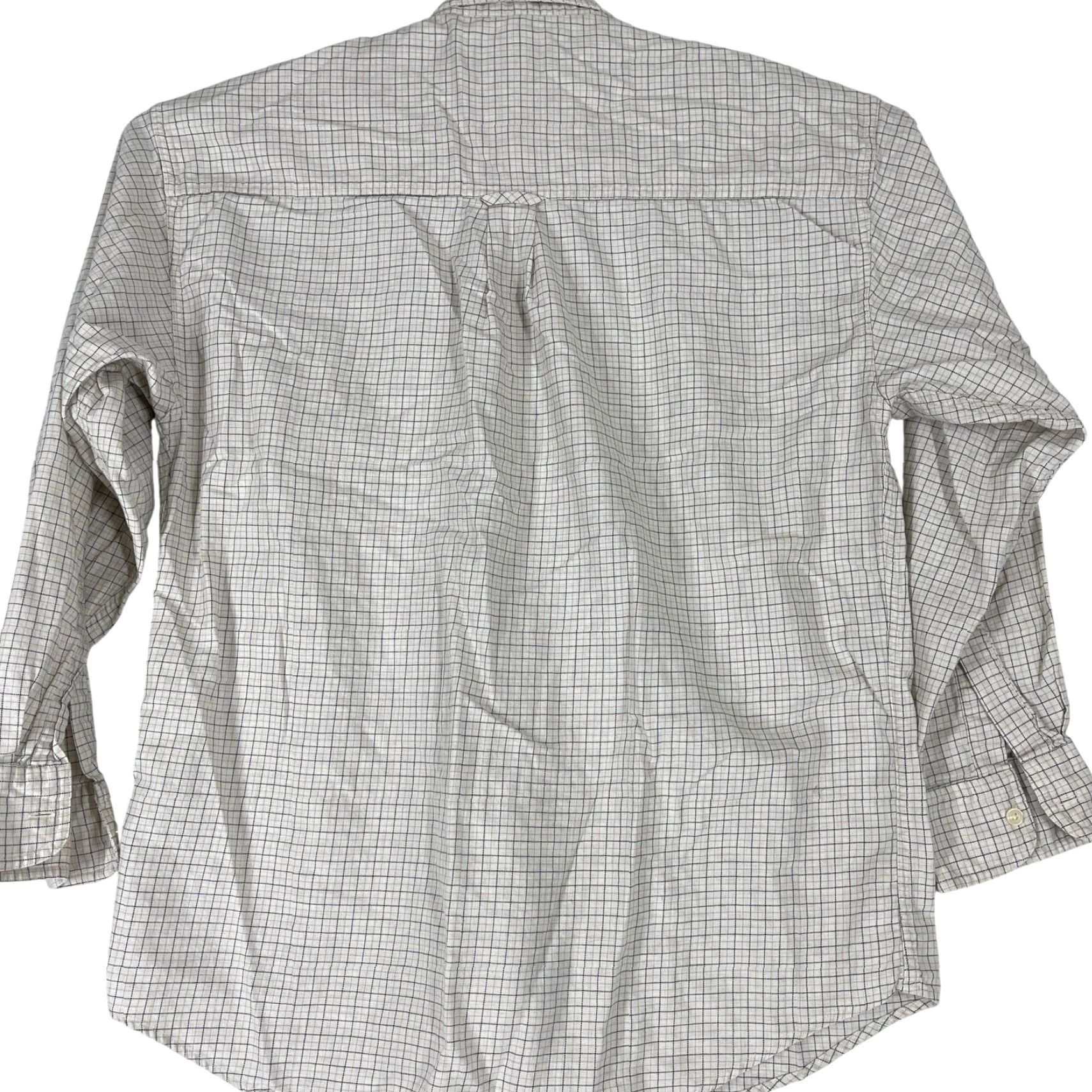 Chaps VINTAGE Chaps Ralph Lauren Men L Plaid Shirt Beige Blue 90s Cotton Button-Down Shirt Mens L Regular Cotton Plaid 90s Preppy Vintage Size US L / EU 52-54 / 3 - 3 Thumbnail