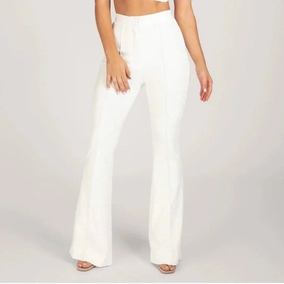 Other MESHKI Zendaya High Waisted Flare Pants Size 27" / US 4 / IT 40 - 3 Thumbnail