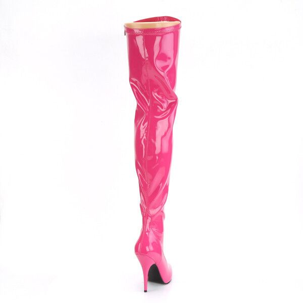 Other Seduce 3000 Stretch Hot Pink Patent Thigh High Boot Stiletto Size US 8 / IT 38 - 2 Thumbnail