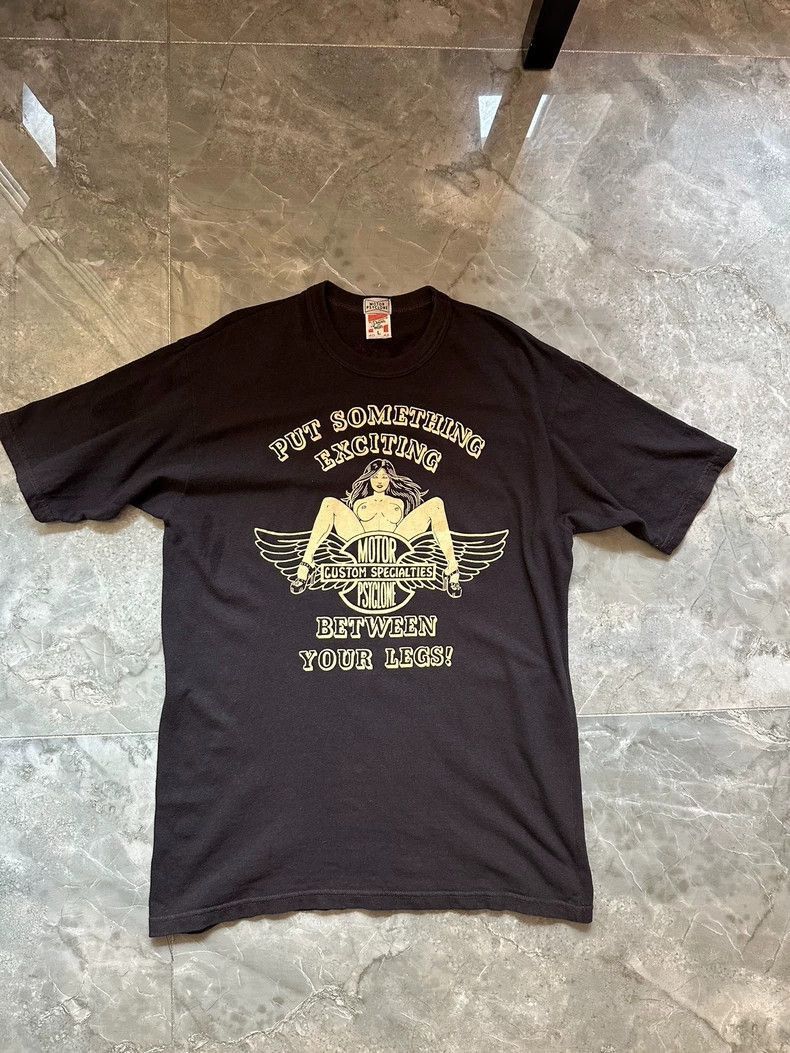 Freewheelers Black T-Shirt with Graphic Print Design-2506 Size US L / EU 52-54 / 3 - 1 Thumbnail