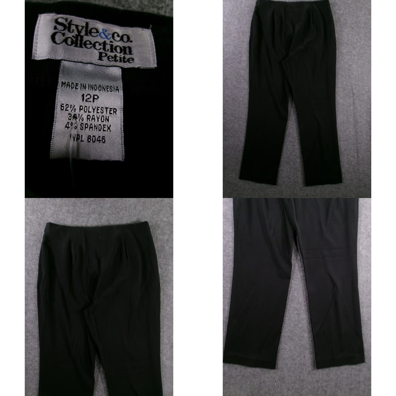 Style & Co Style Co Pants Petite 12 Black Capsule Tailored Classic Workwear Everyday Womens Size 34" / US 12 / IT 48 - 8 Thumbnail