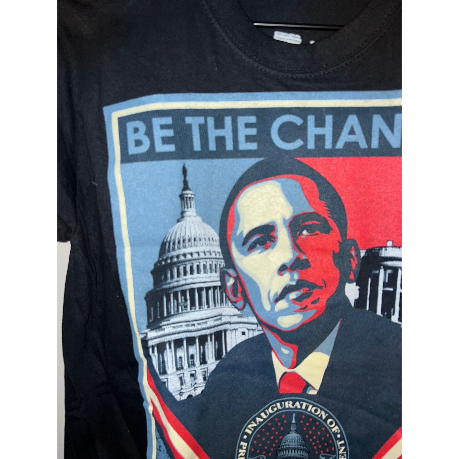 Hanes Barack Obama Shirt 2009 Be The Change Inauguration Tee Small Size US S / EU 44-46 / 1 - 2 Thumbnail