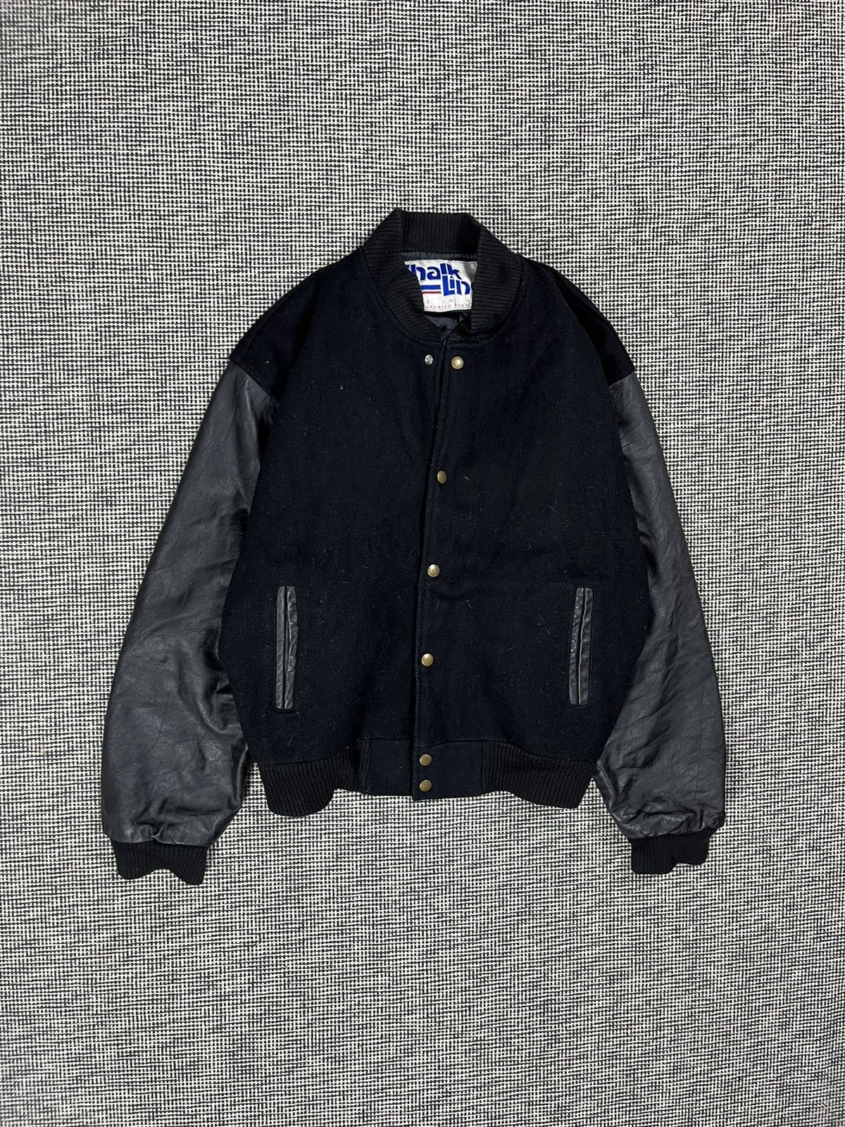 Chalk Line Blank 90s chalk line bomber varsity leather sleeves baggy Size US L / EU 52-54 / 3 - 1 Thumbnail