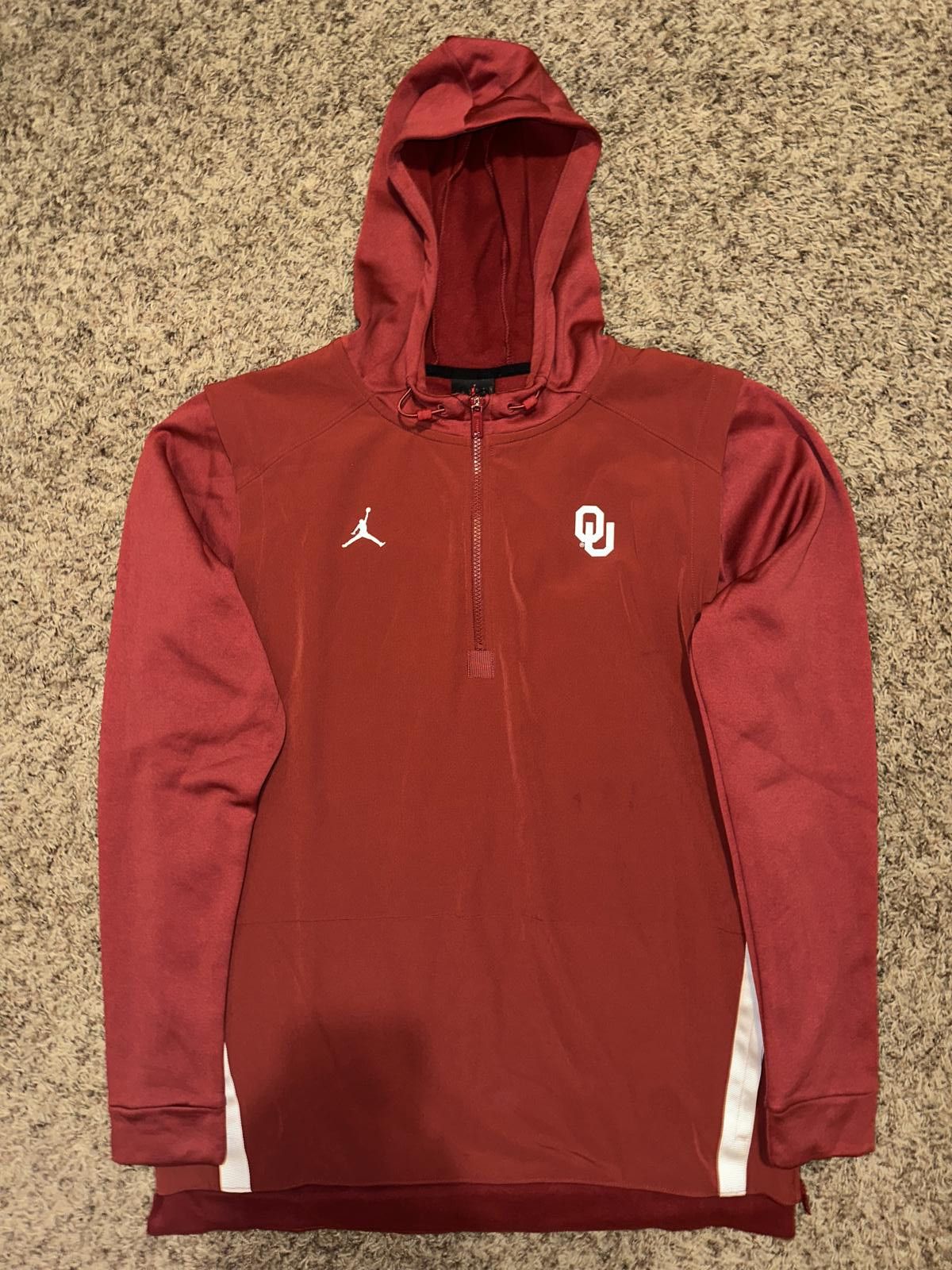Jordan Brand Men's Crimson Oklahoma Sooners Pregame Half-Zip
