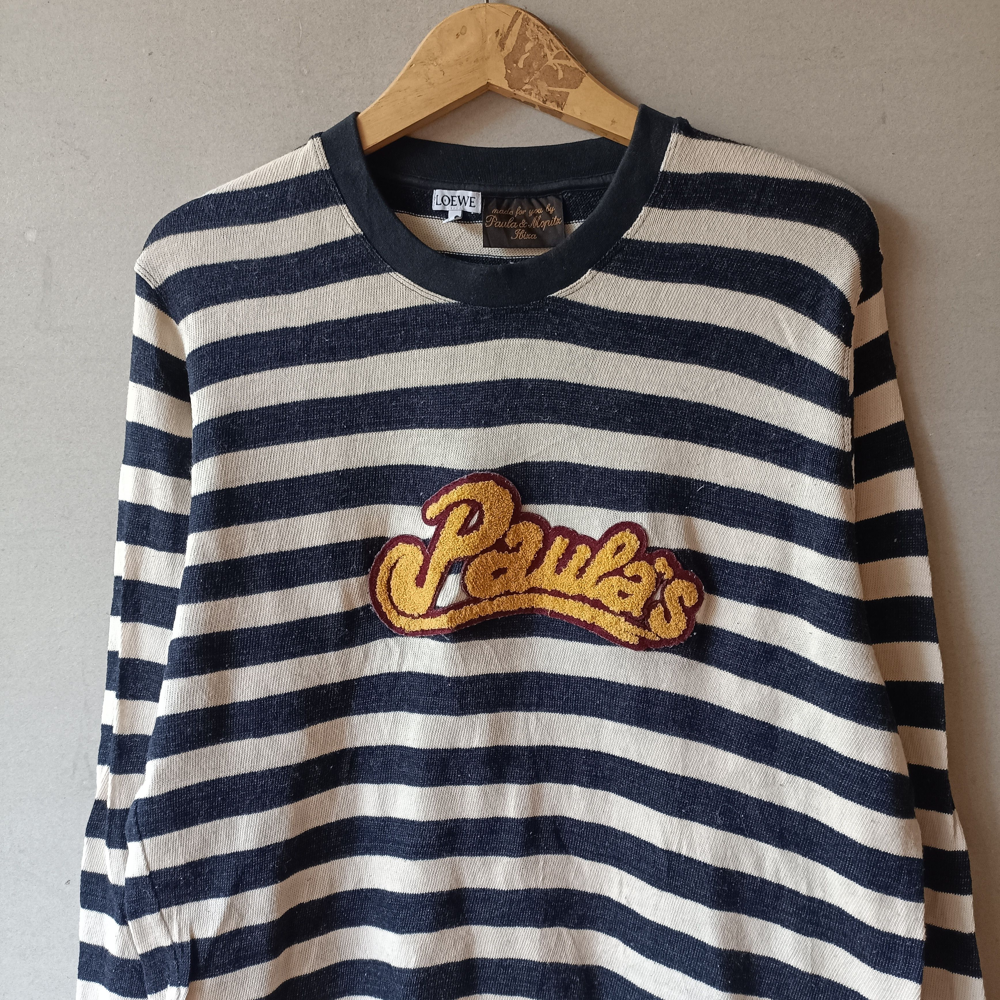 Loewe Loewe Paula ibiza striped Sweatshirt cotton knitted Size US L / EU 52-54 / 3 - 2 Thumbnail