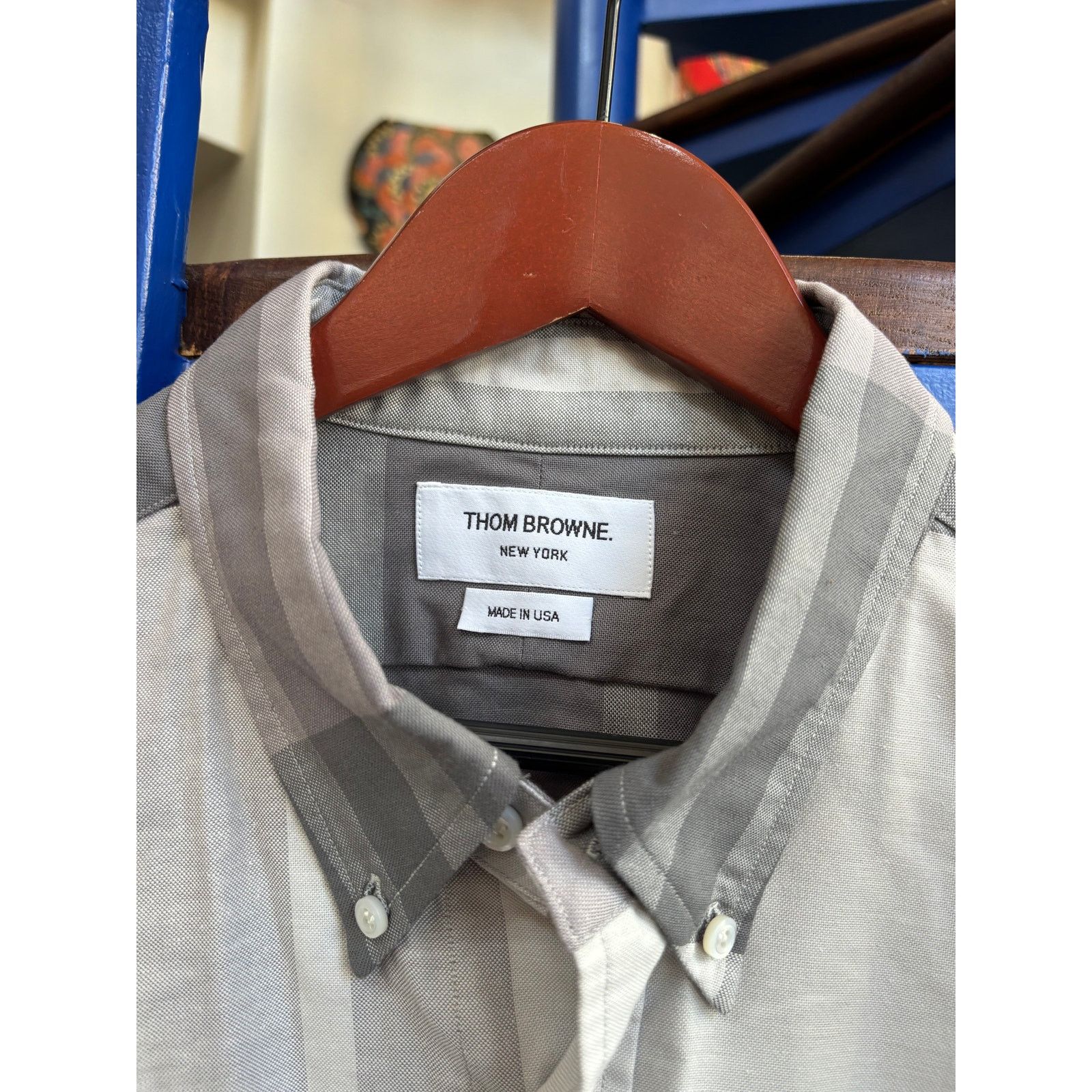 Thom Browne Thom Browne Grey Plaid Oxford Button Down (XXL/5) NEVER WORN Size US XXL / EU 58 / 5 - 3 Thumbnail