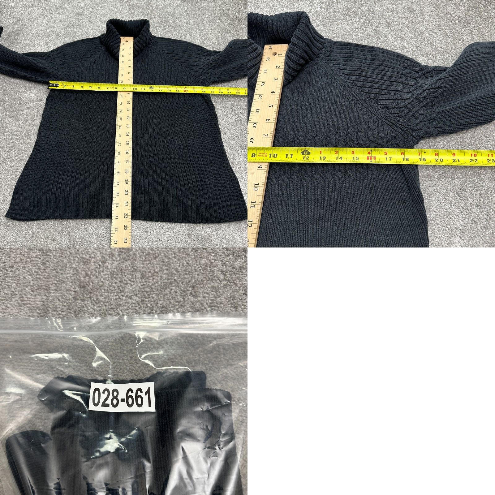 Vintage Sonoma Womens Sweater Large Black Knit Turtleneck Pullover Acrylic Cotton Classic Designer Size L / US 10 / IT 46 - 8 Thumbnail
