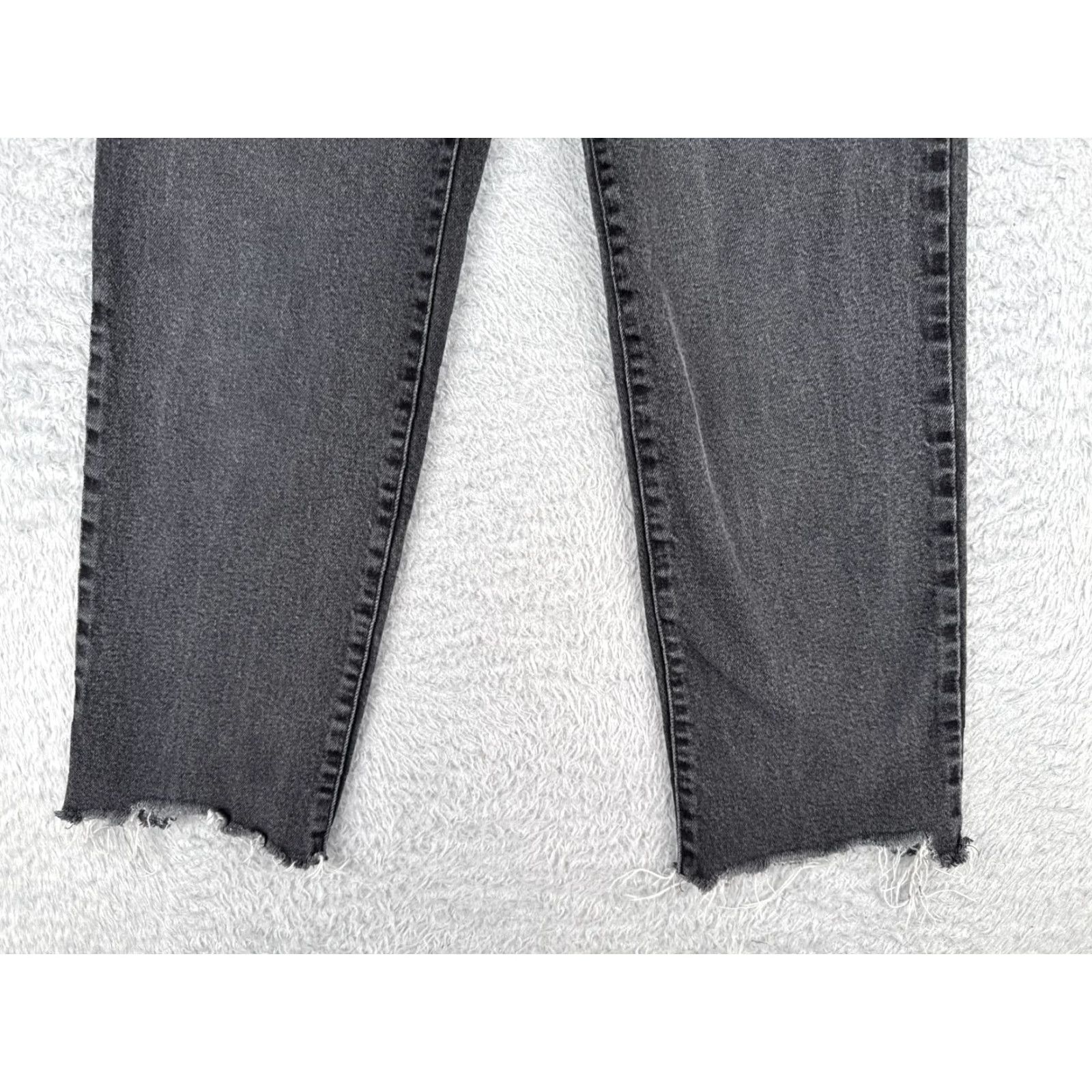 Vintage SO Jeans Women Jeans Black Denim Straight Leg 24x25 Distressed 3 Soft Cotton Casual 90s Cowboy Theme Mens?? Size 26" / US 2 / IT 38 - 2 Thumbnail