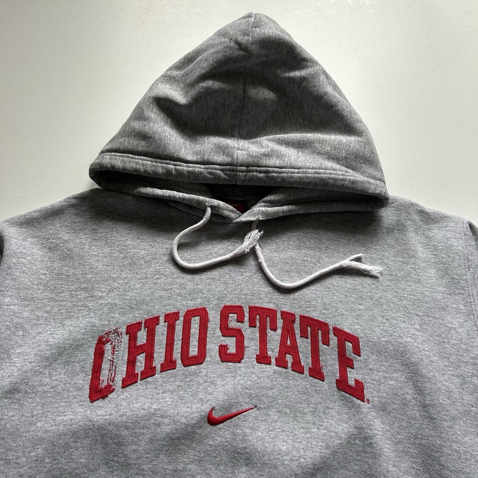 Vintage 90s Ohio State NCAA Nike Center Swoosh Hoodie Large