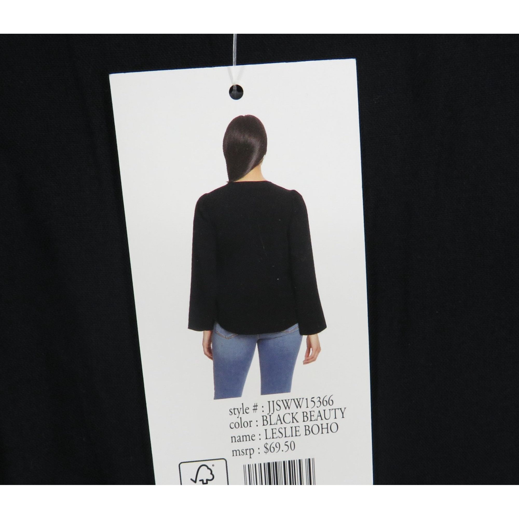 Jessica Simpson Jessica Simpson Leslie Boho Black XS Top Shirt NWT 69.50 Size XS / US 0-2 / IT 36-38 - 6 Thumbnail
