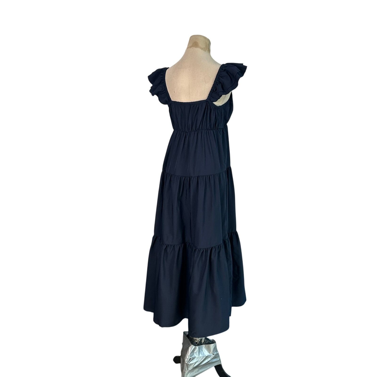Shein Shein navy blue tiered midi dress size medium Size M / US 6-8 / IT 42-44 - 17 Thumbnail