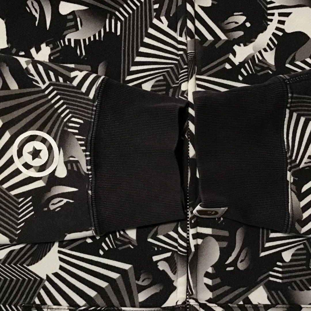 Bape BAPE Dazzle Camo Shark Full Zip Hoodie a bathing ape Size US L / EU 52-54 / 3 - 6 Thumbnail