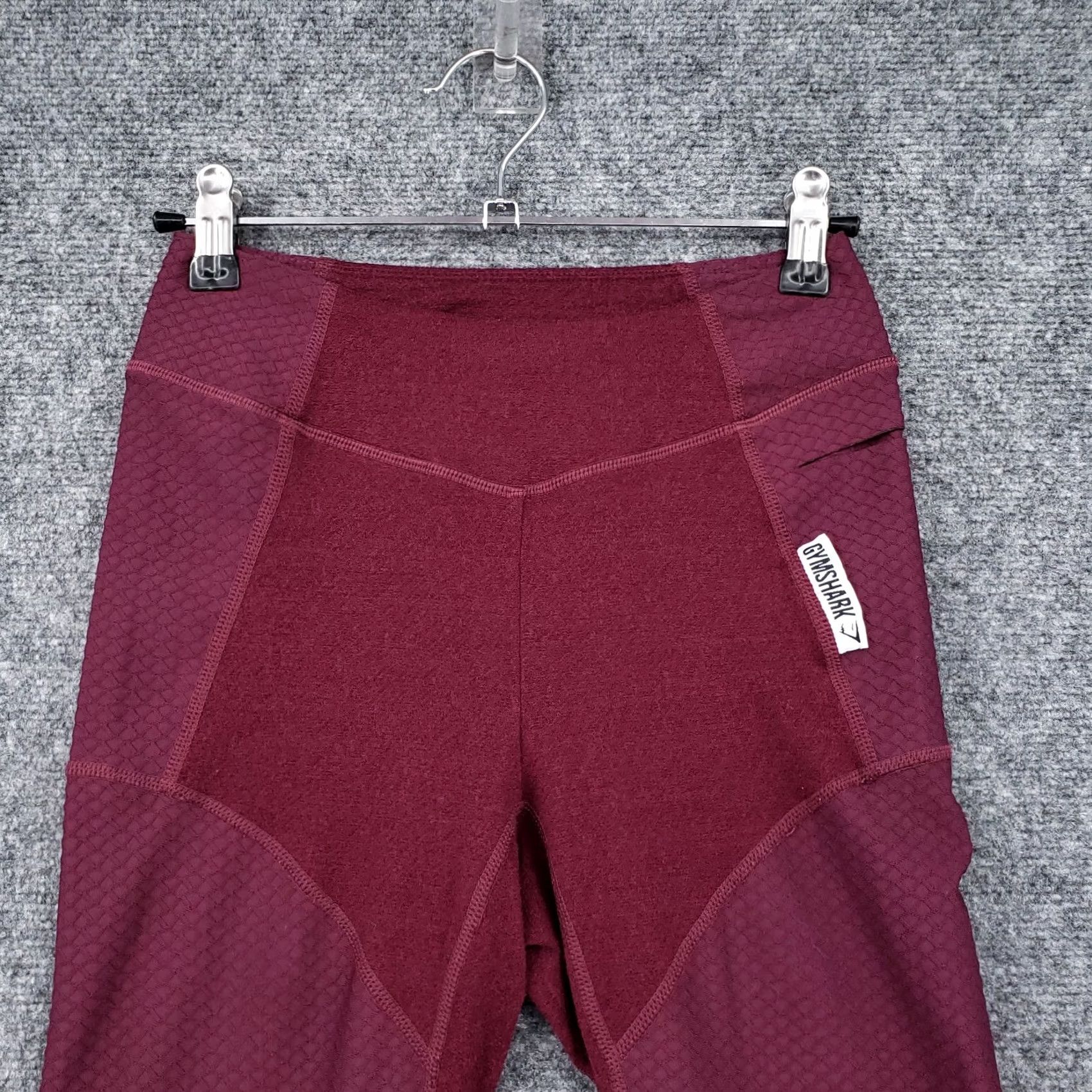 Gymshark Gymshark Leggings Womens XS Red Ankle Workout Yoga Mid Rise Stretch Pull On Size 26" / US 2 / IT 38 - 3 Thumbnail