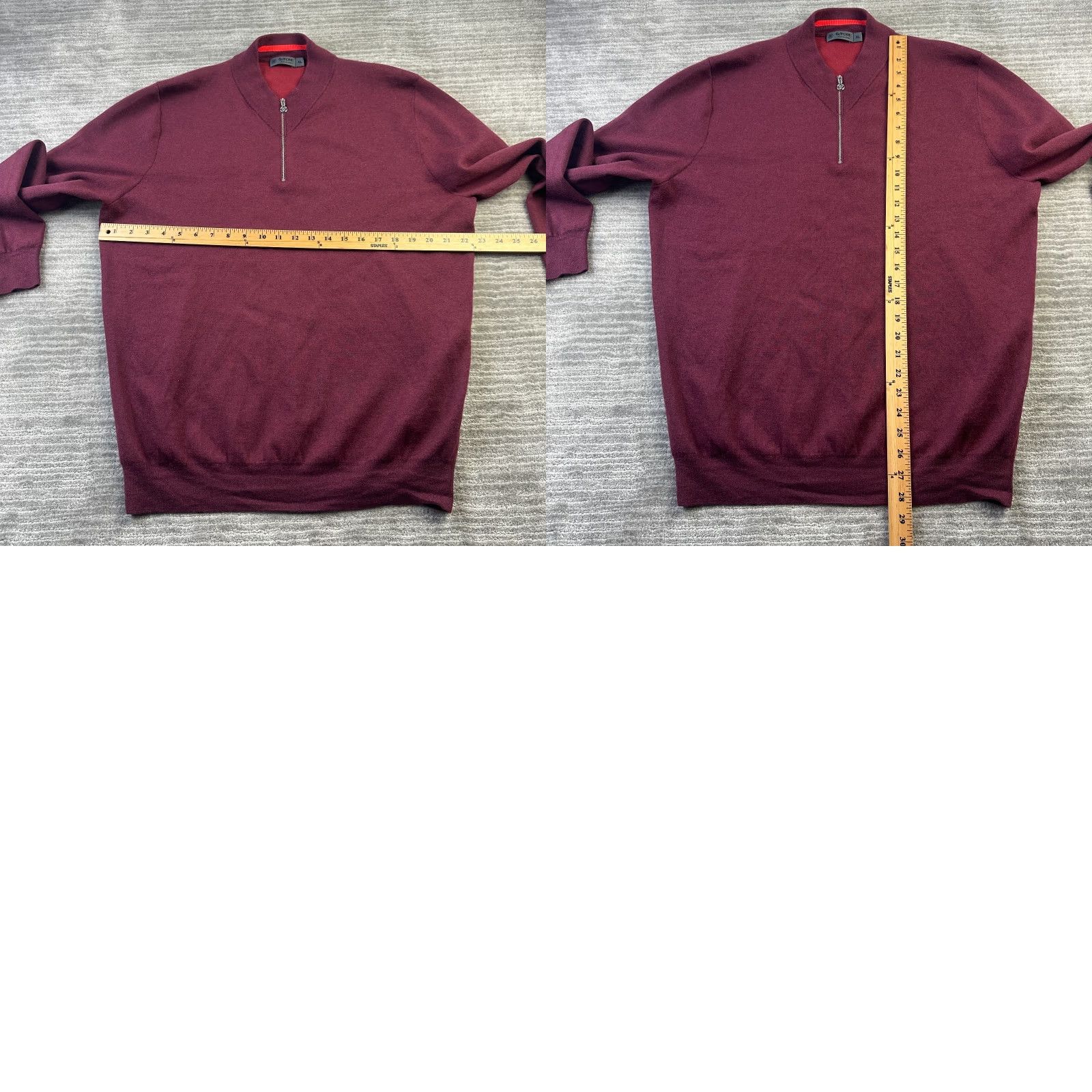 Vintage G Fore Sweater Mens XL Red V-Neck Quarter Zip Slim Golf Merino Wool Pullover Size US XL / EU 56 / 4 - 8 Thumbnail