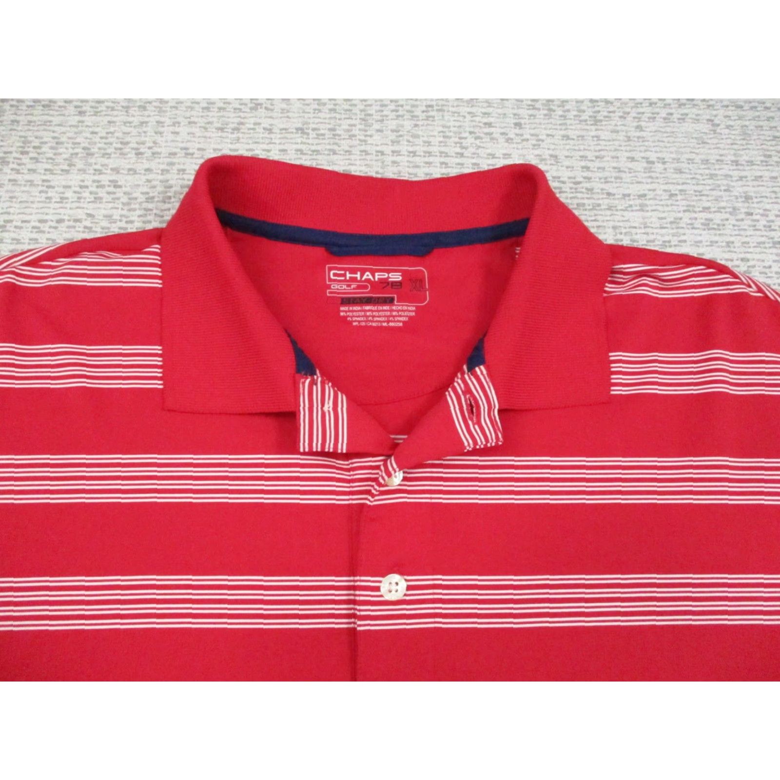 Chaps Chaps Golf Shirt Mens XL Red White Striped Stay-Dry Performance Polo Casual Shirt Polo Shirt Mens XL Red Striped Chaps Golf Stay-Dry Performance Polo Size US XL / EU 56 / 4 - 4 Thumbnail