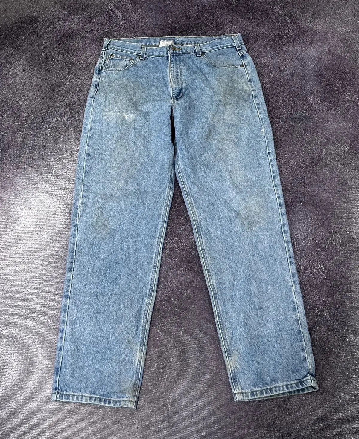 Carhartt Vintage 90s Carhartt Blue Work American Hype Denim Jeans Size US 38 / EU 54 - 2 Thumbnail