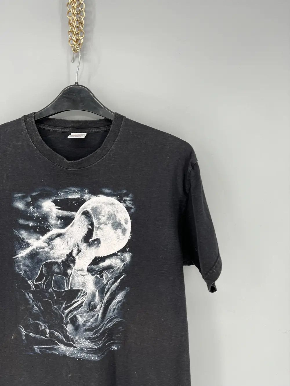 Band Tees Vintage 90s Wolf Face Boxy Fit Tee Streetwear Style Size US L / EU 52-54 / 3 - 6 Thumbnail