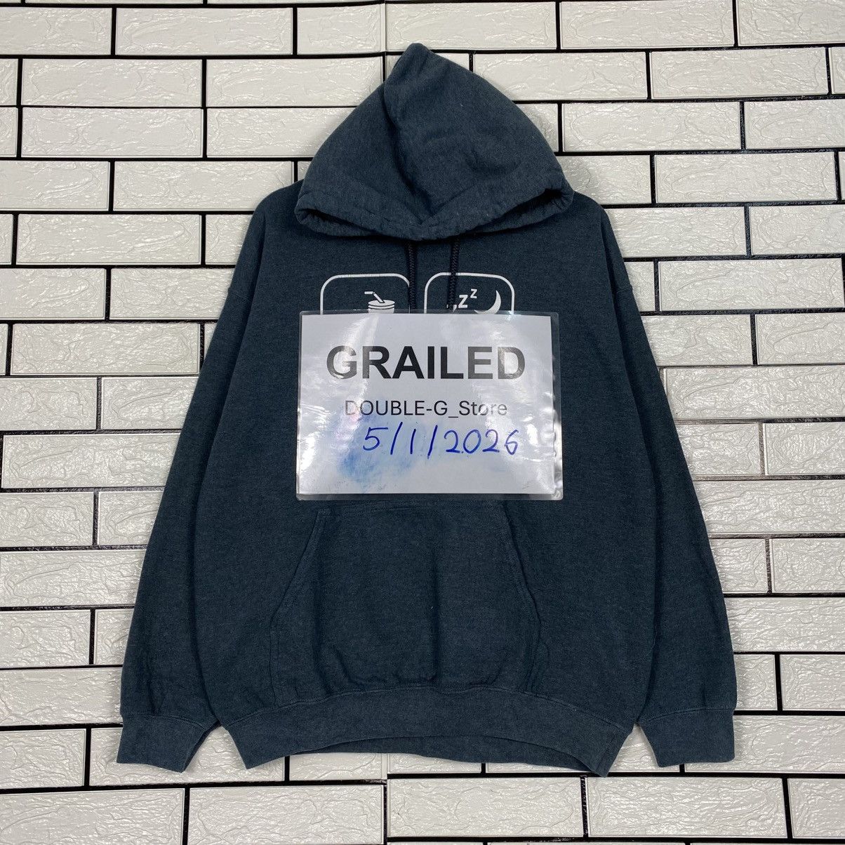 Vintage 📌Vintage Hoodie Pull Over Eat Sleep Fly Big Logo Size US L / EU 52-54 / 3 - 1 Thumbnail