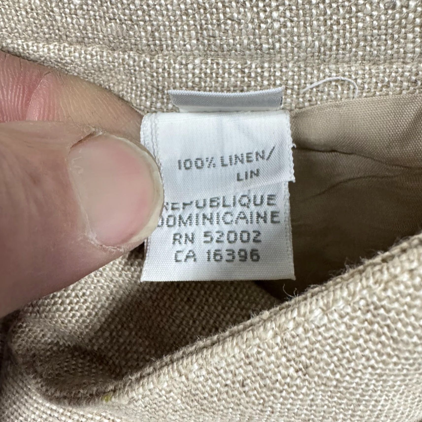 Liz Claiborne VINTAGE Liz Claiborne Skirt Womens 10 Beige Linen Lined Pockets Office Chic Classic Knee Length Size 32" / US 10 / IT 46 - 7 Thumbnail