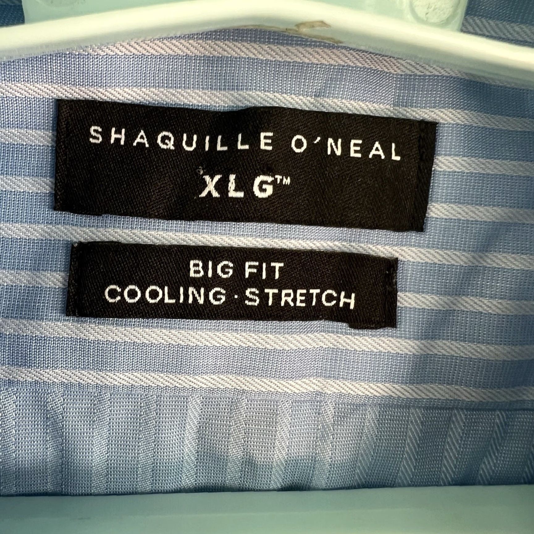 Vintage VINTAGE O'Neal Men's Dress Shirt Shirt Adults Large Blue Striped Business Casual Formal 80s Size 48R - 6 Thumbnail