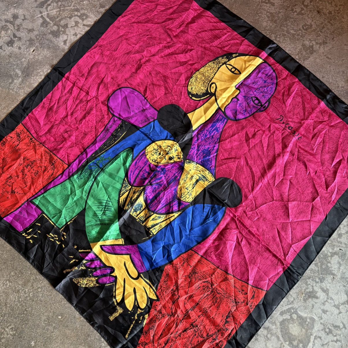Vintage Vintage 90’s Picasso Art Silk Scarf Size ONE SIZE - 3 Thumbnail