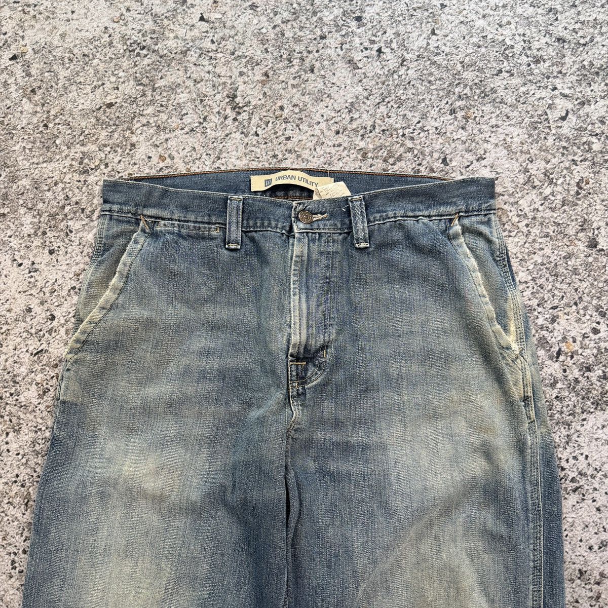 Gap 2000s Y2K Gap Urban Utility Faded Thrashed Jeans ERD Grunge Size US 34 / EU 50 - 6 Thumbnail