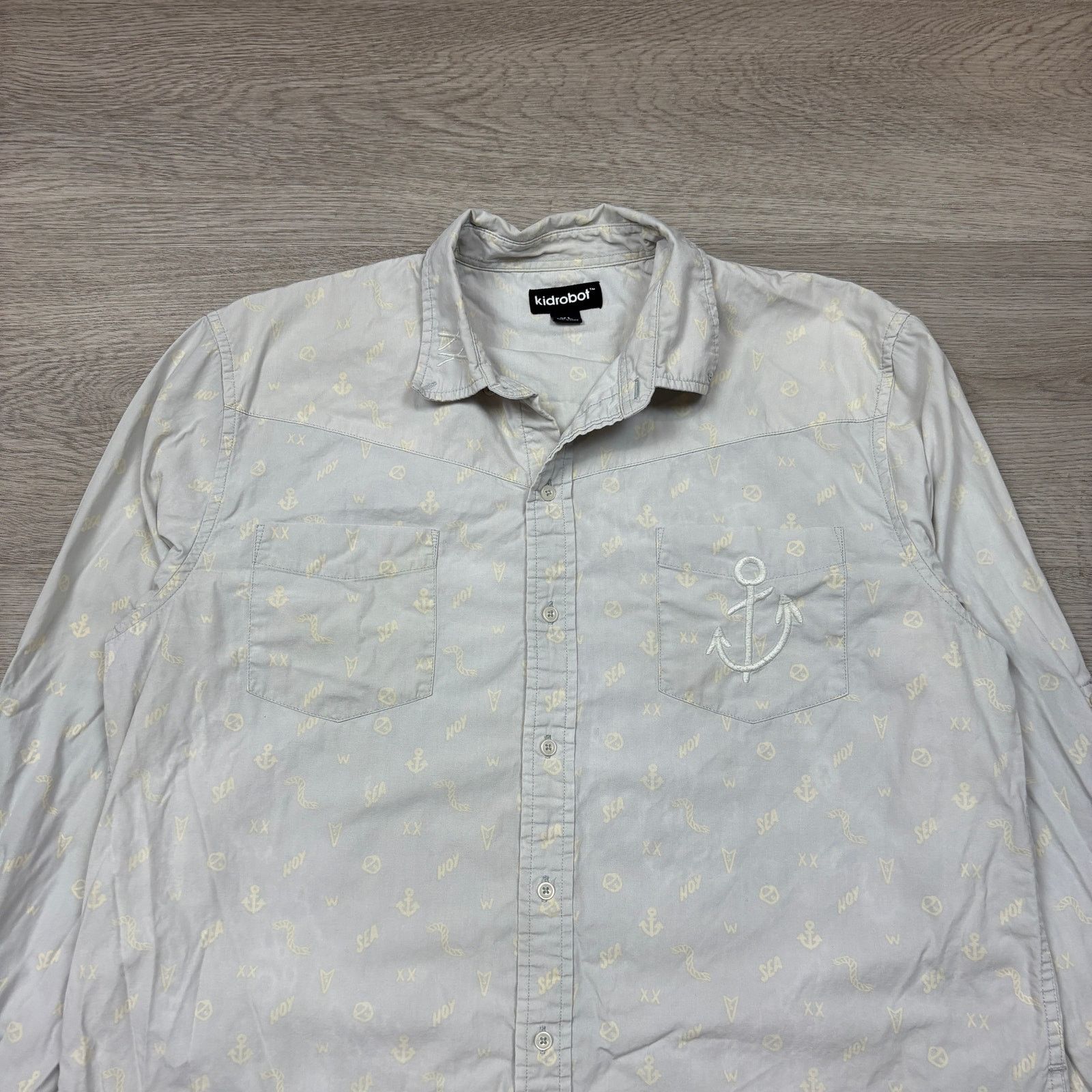 Other KIDROBOT Nautical Anchor Sea Ahoy Button Up Shirt Men's XL Size US XL / EU 56 / 4 - 2 Thumbnail