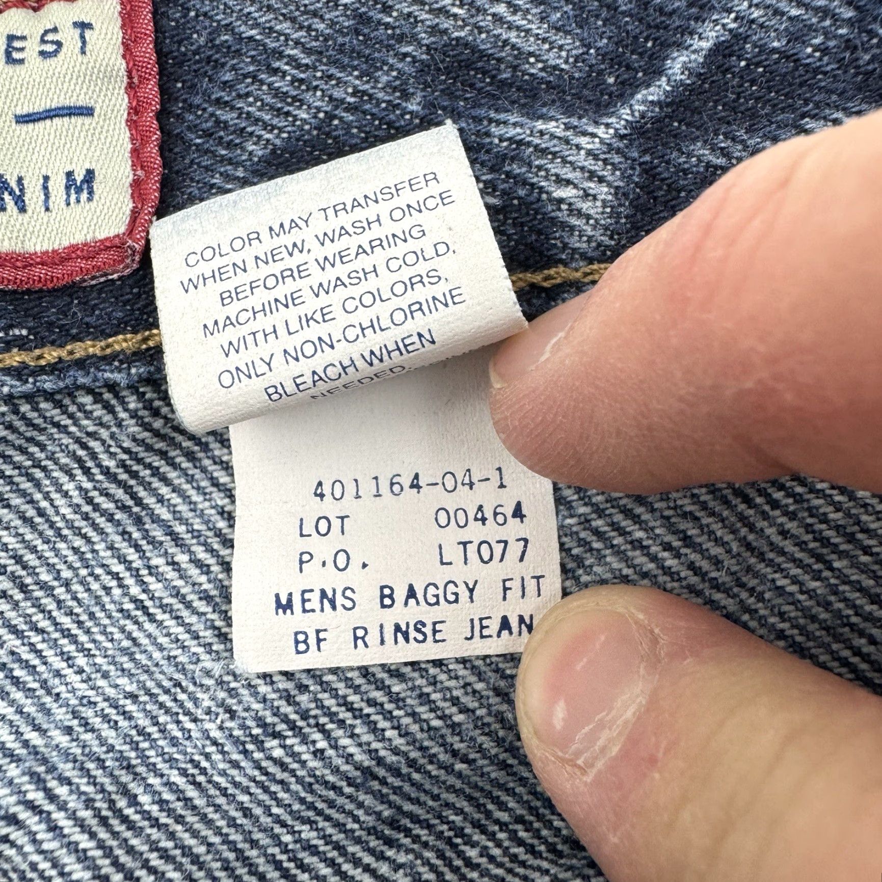 Old Navy VINTAGE Old Navy Jeans Men 35x34 Blue Baggy Grunge Y2K 90s Button Fly 90s Grunge Size US 35 - 5 Thumbnail