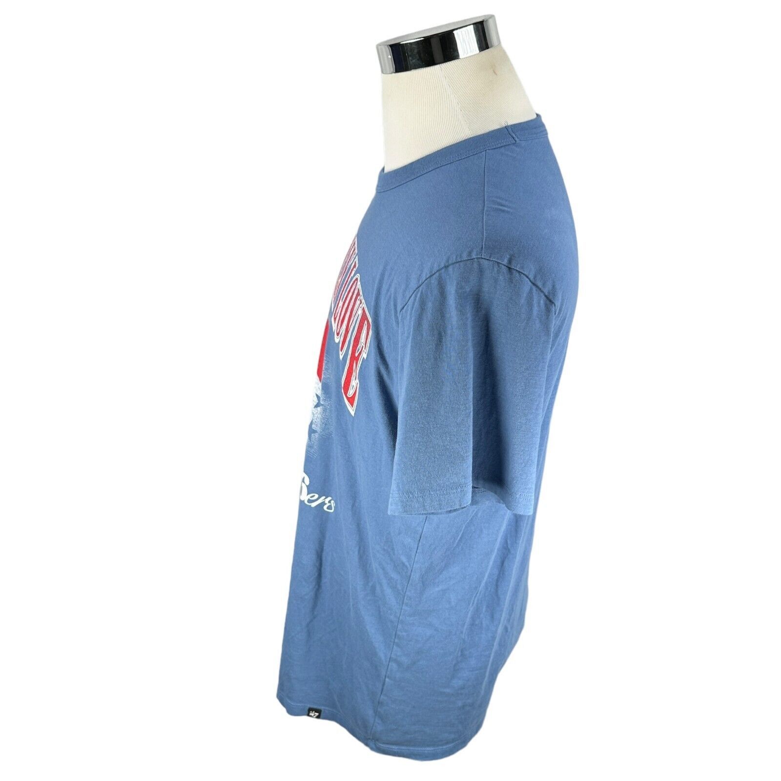 47 Brand Philadelphia 76ers T-Shirt Men L Blue Cotton Brotherly Love Size US L / EU 52-54 / 3 - 3 Thumbnail