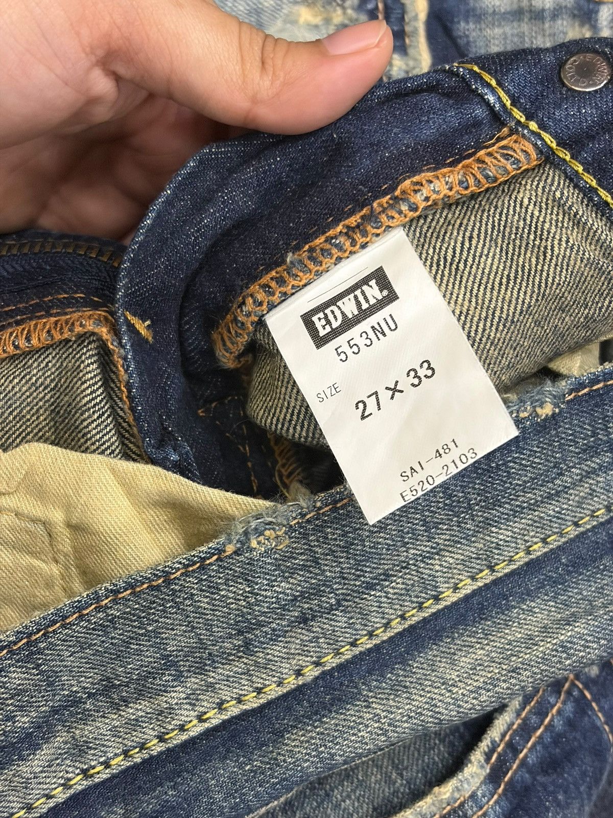 Edwin Vintage Japanese Edwin Rusty Mud Wash Distressed Jeans Size 29" - 5 Thumbnail