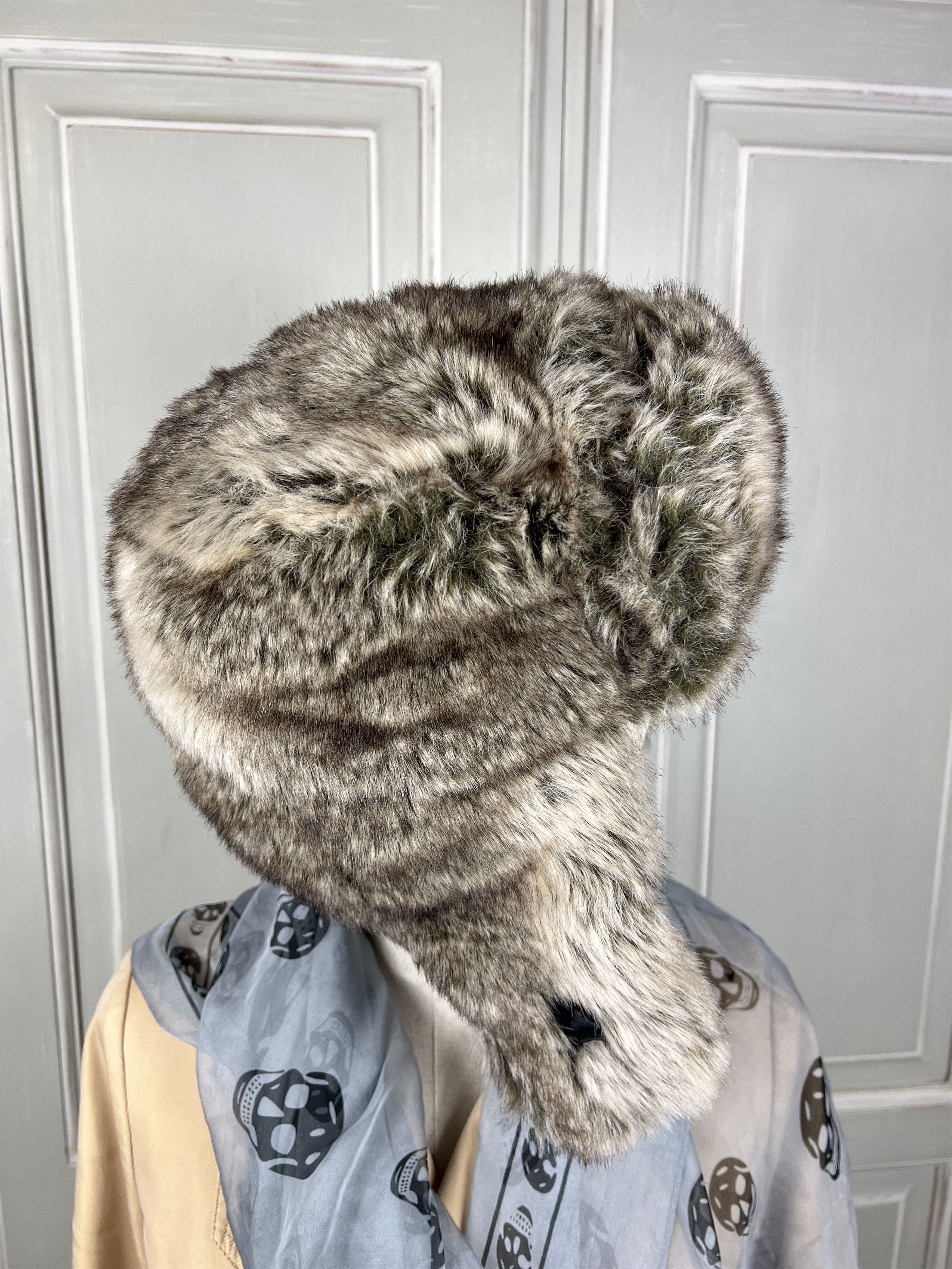 Japanese Brand × Vintage Y2k Faux Fur Ushanka Vintage Fuzzy Warm Trapper hat Size ONE SIZE - 4 Thumbnail