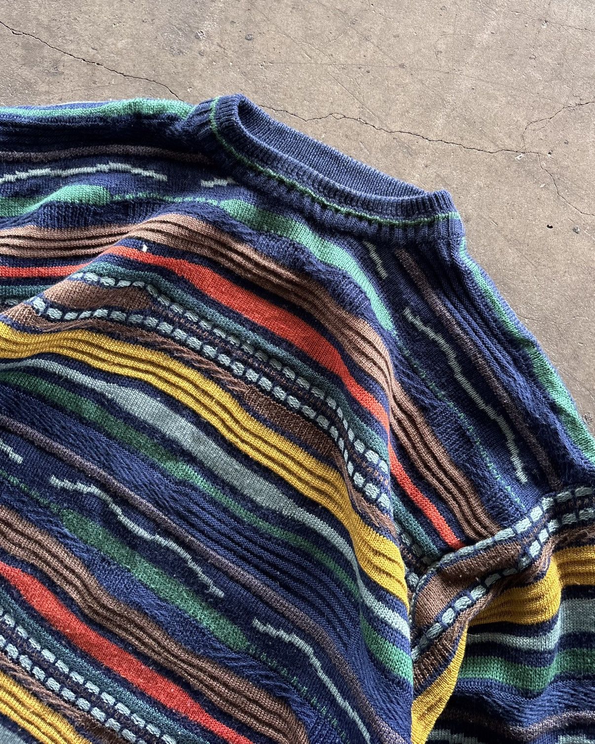 Japanese Brand Coogi Style Stravin 3d Knitted Size US XL / EU 56 / 4 - 2 Thumbnail