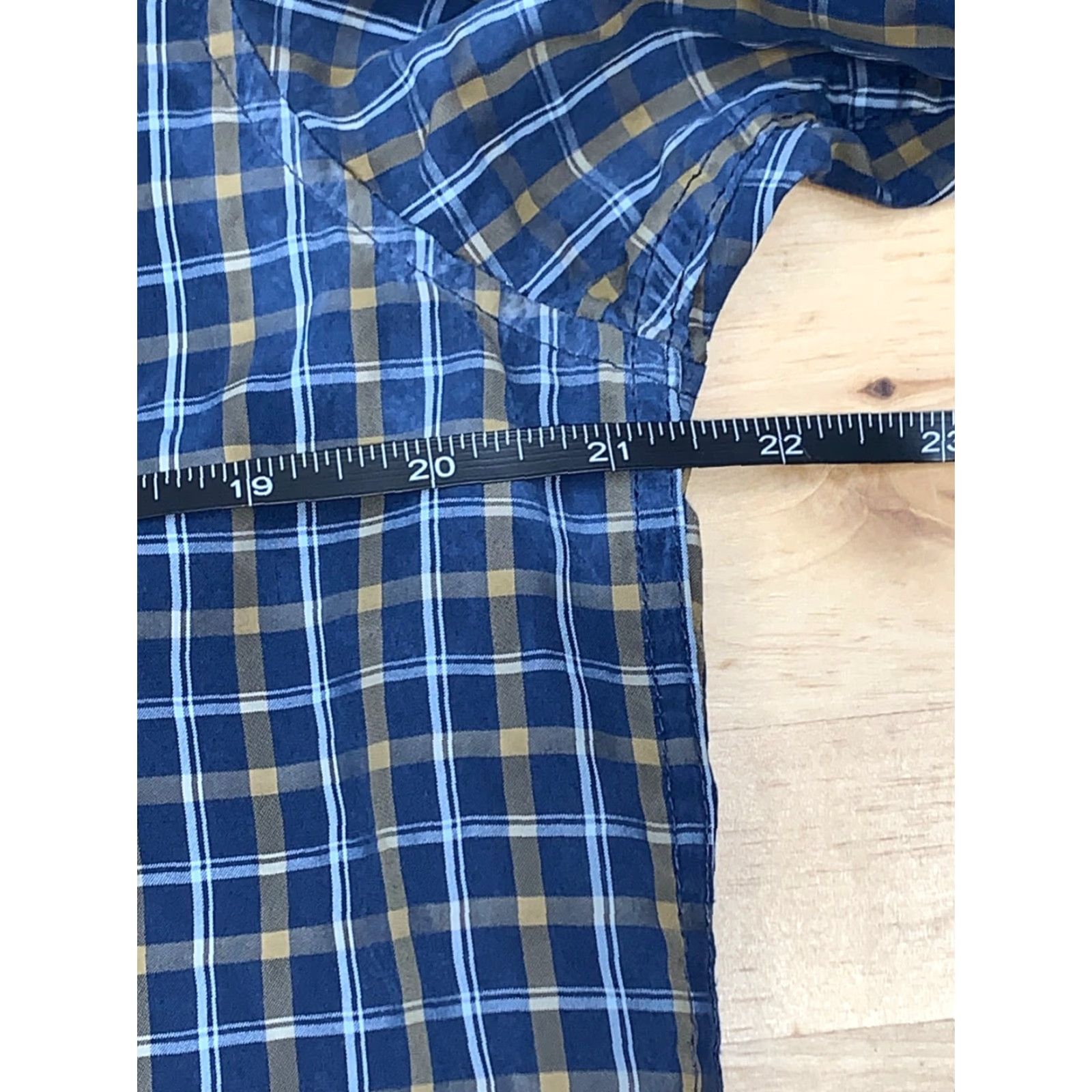 Quiksilver VINTAGE Quiksilver Waterman Collection Shirt Blue Plaid Short Sleeve S Mens Button-Up Collared Blue Plaid Size US 29 - 5 Thumbnail