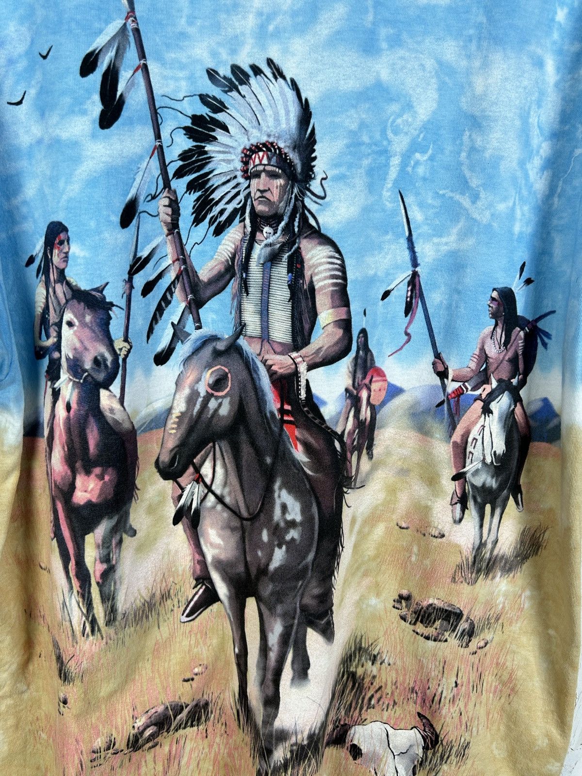 Liquid Blue 90s Vintage Liquid Blue 1998 Brian Fox Indian AOP Art Tee L Size US L / EU 52-54 / 3 - 6 Thumbnail